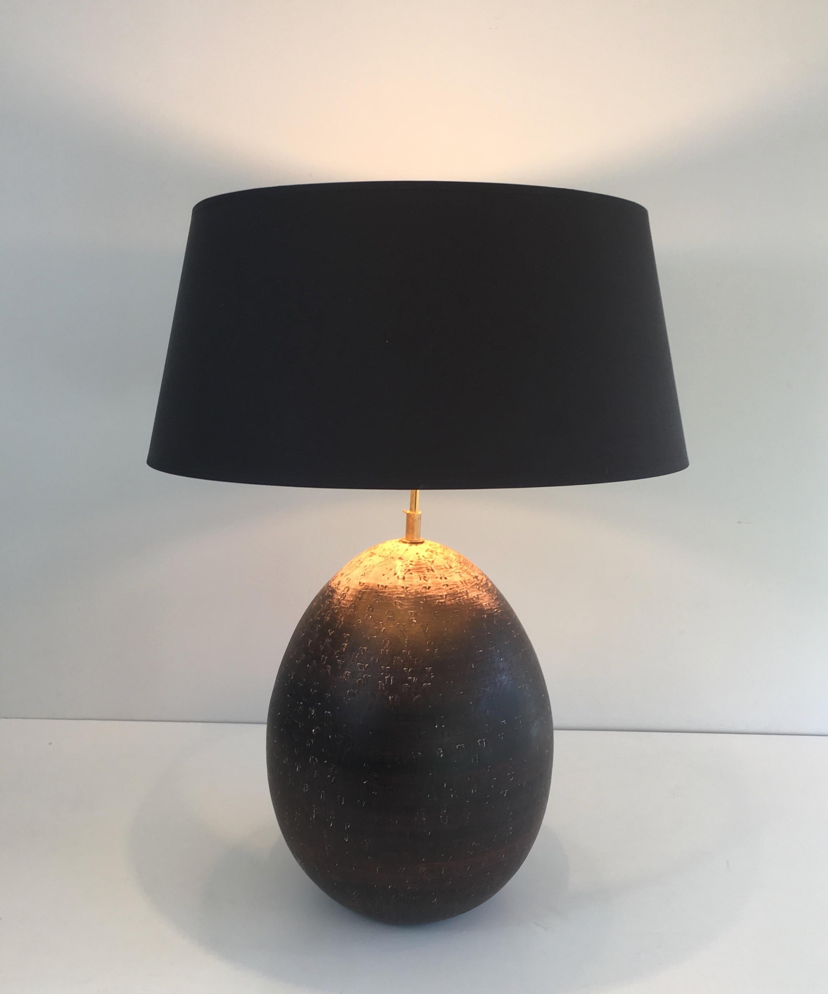 Decorative Ceramic Table Lamp with Letters, French, circa 1970 12
