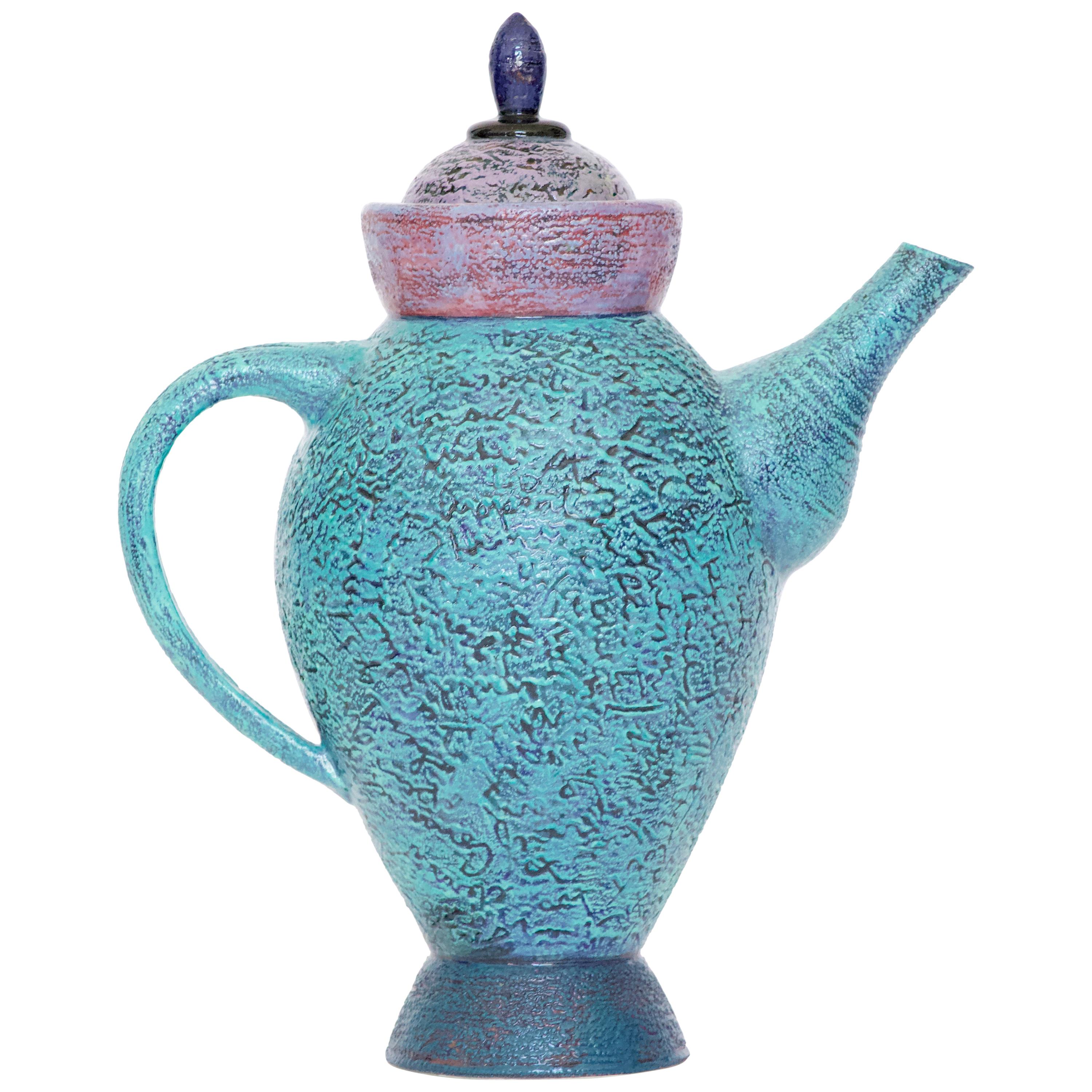 Decorative Ceramic Teapot by Studio Artist Michel Conroy Number 2 of 14 For Sale