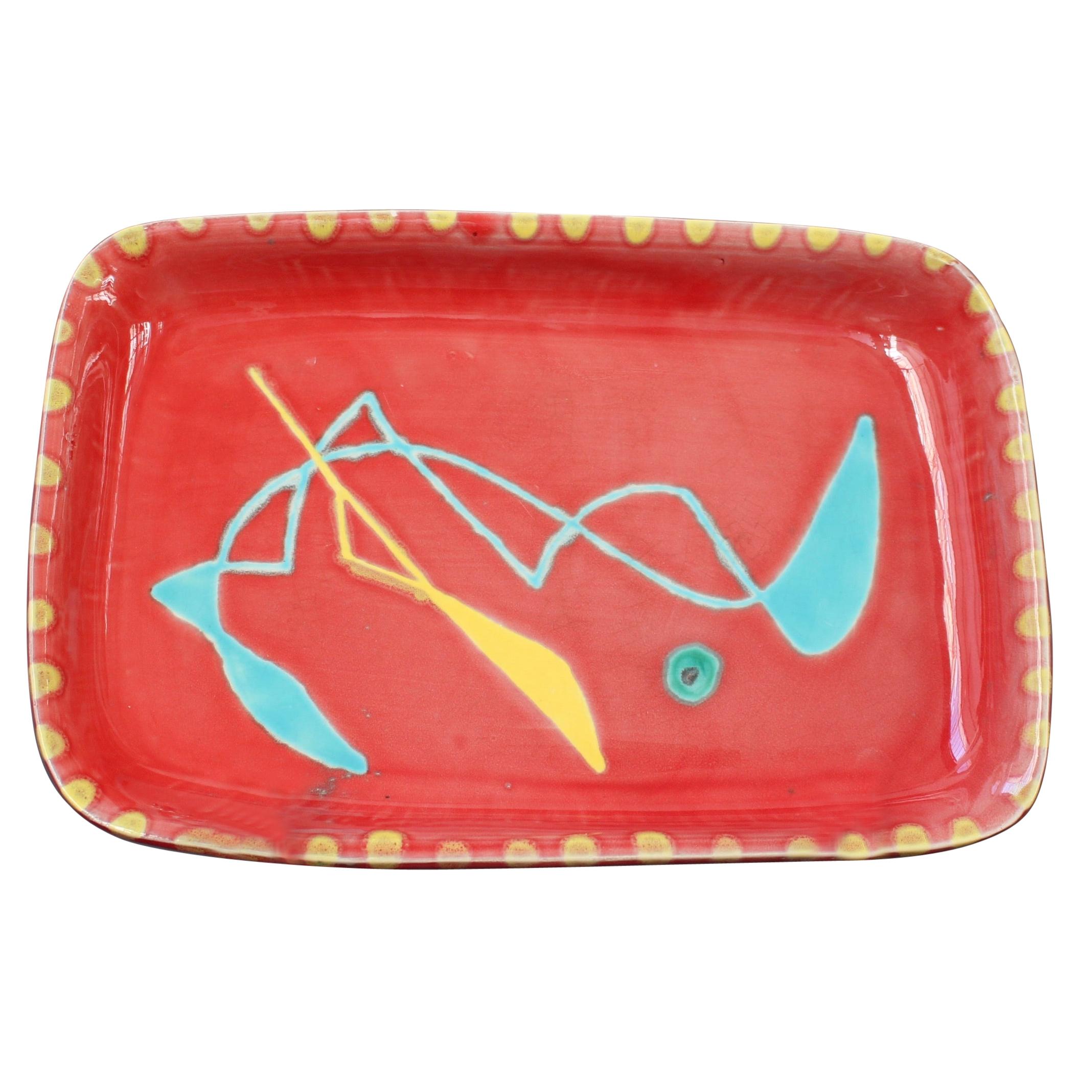 Belgian Ceramic Tray For Sale at 1stDibs