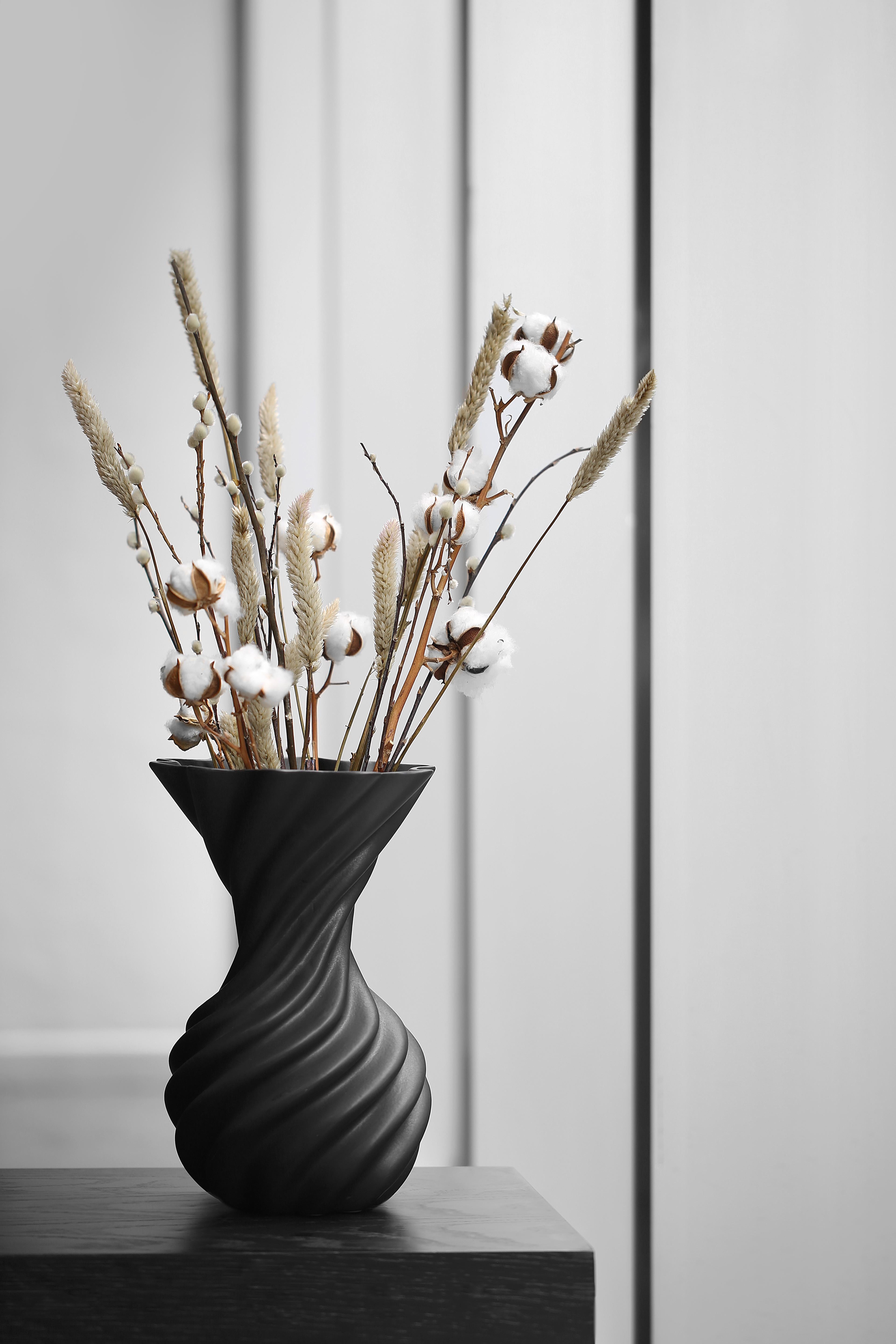 Decorative Ceramic Vase with Black Matte Glaze, Miss Jolie by Joel Escalona 1