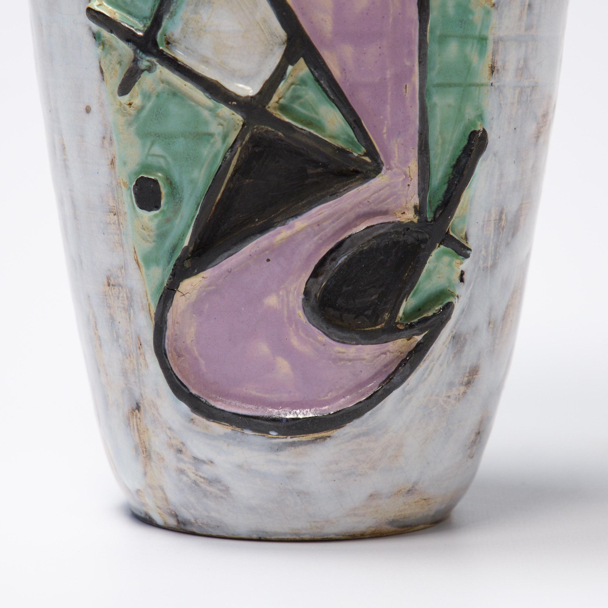 Dekorative Keramikvasen aus den 1950er Jahren im Angebot 5