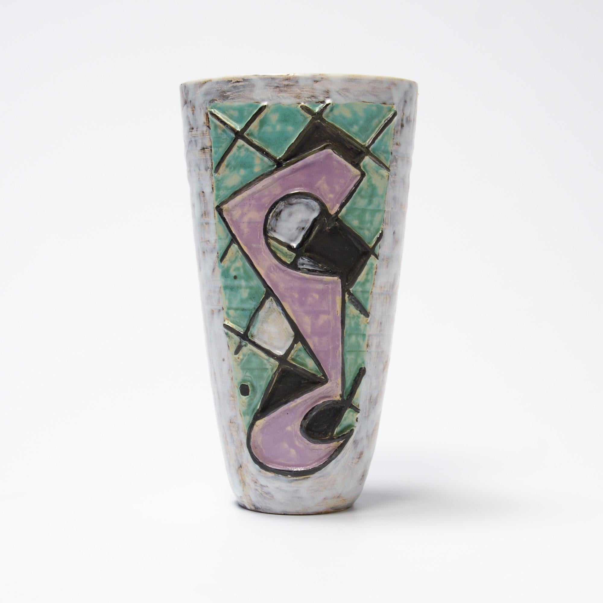 Dekorative Keramikvasen aus den 1950er Jahren im Angebot 3