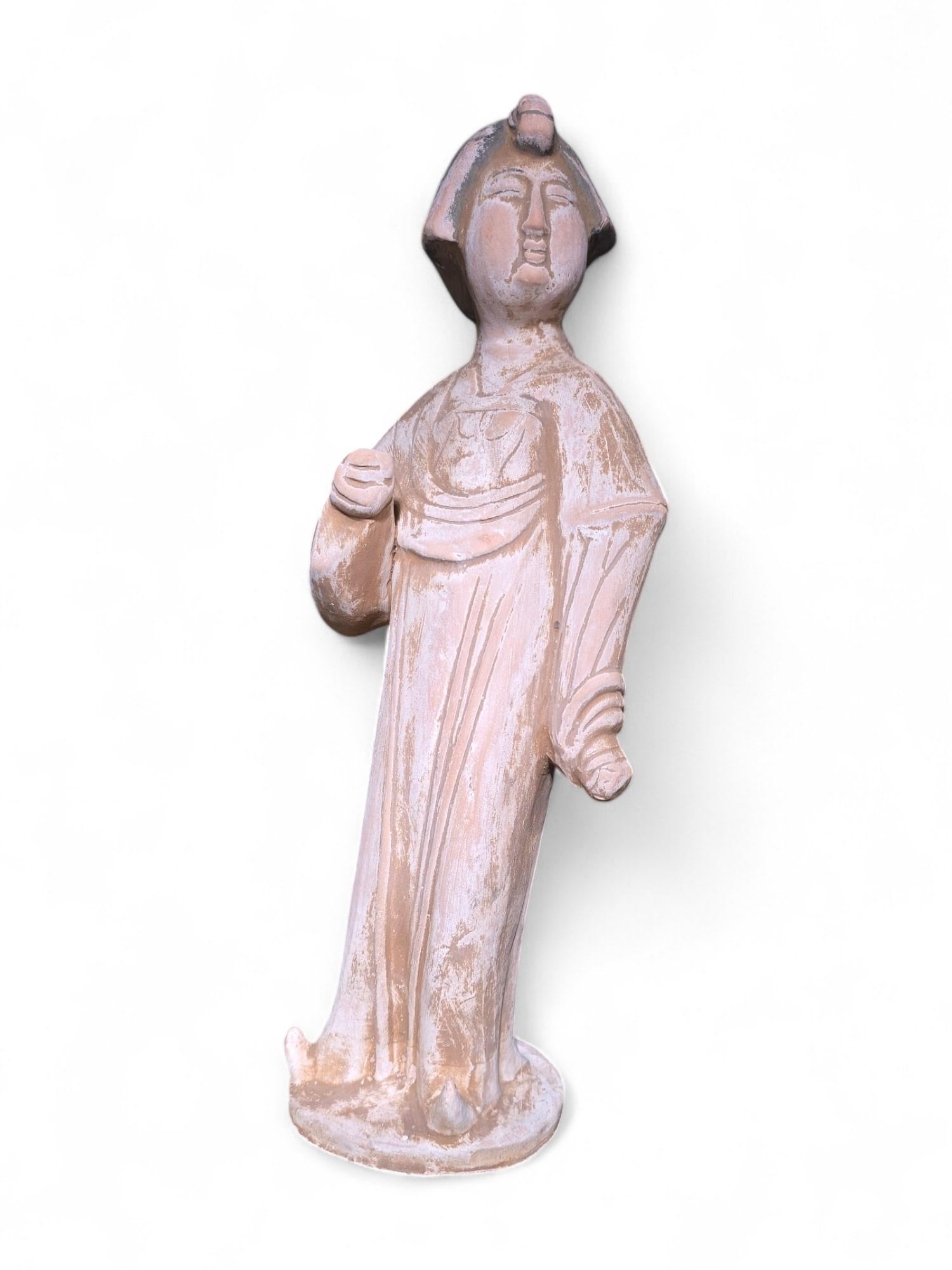 Escultura decorativa china de terracota - Dama de la Corte en Bueno estado para la venta en Madrid, ES