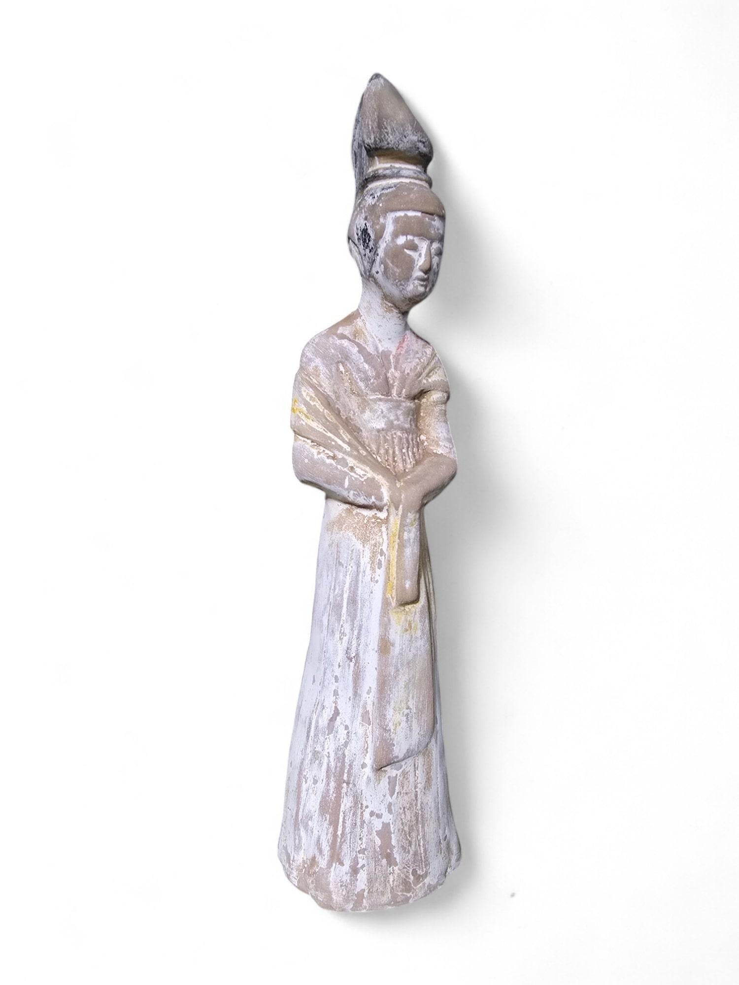 Escultura decorativa china de terracota - Dama de la Corte en Bueno estado para la venta en Madrid, ES