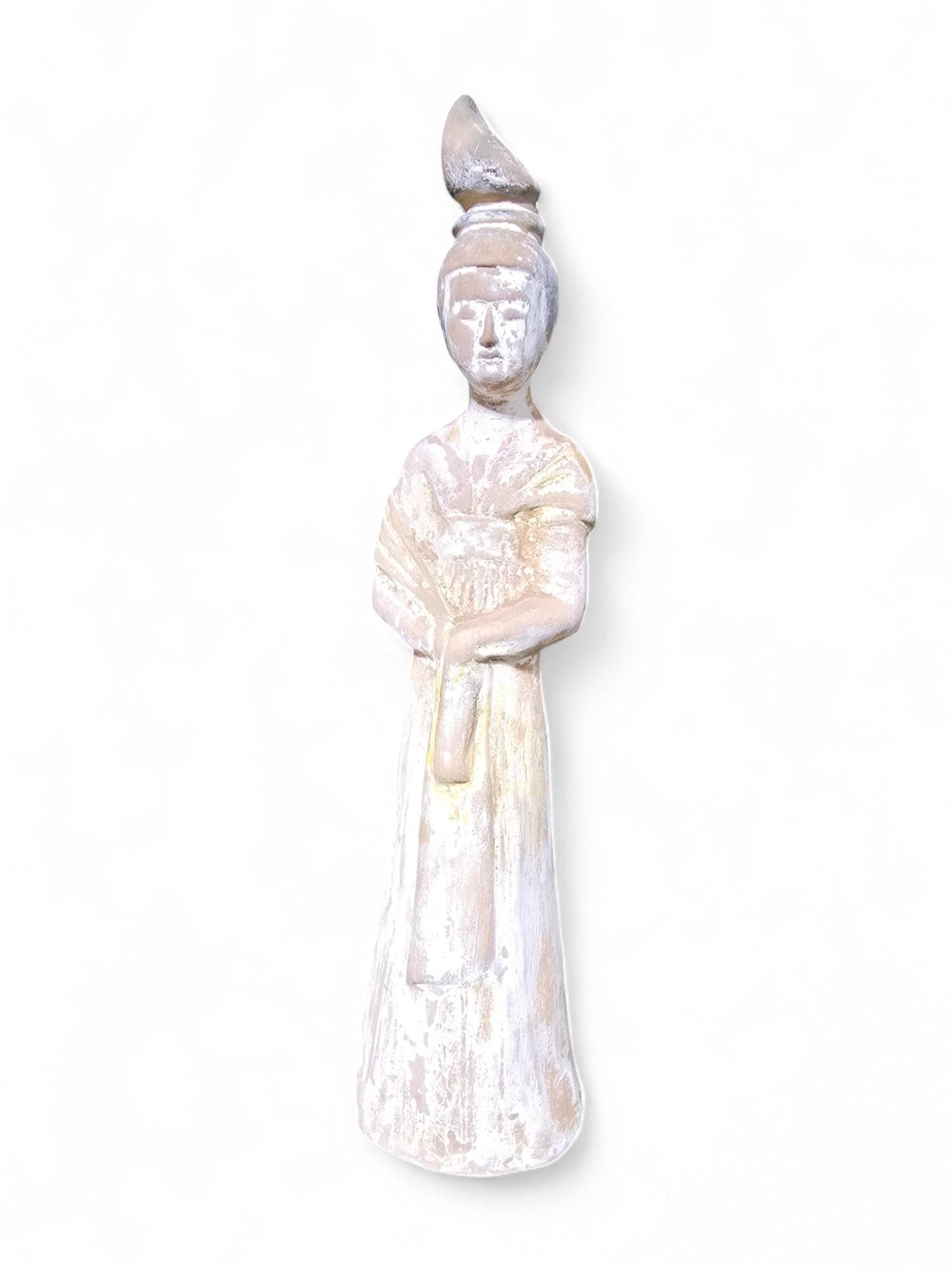 Escultura decorativa china de terracota - Dama de la Corte Terracota en venta