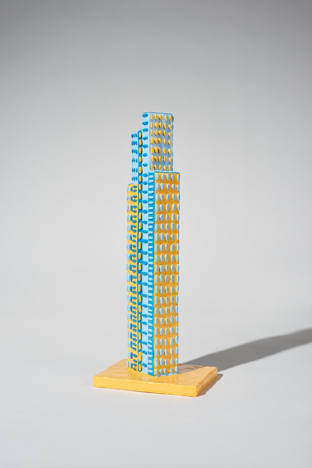 Glazed Decorative City Towers by Diego Faivre Minute Manufacture Designs For Sale
