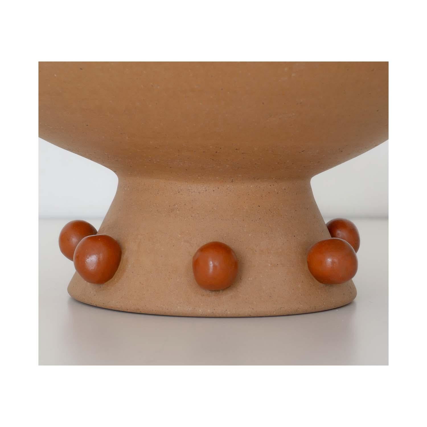 Contemporary Decorative Clay Bowl/Vase Danzante 01. Smooth Soft Clay Finish. By Raíz Mx For Sale