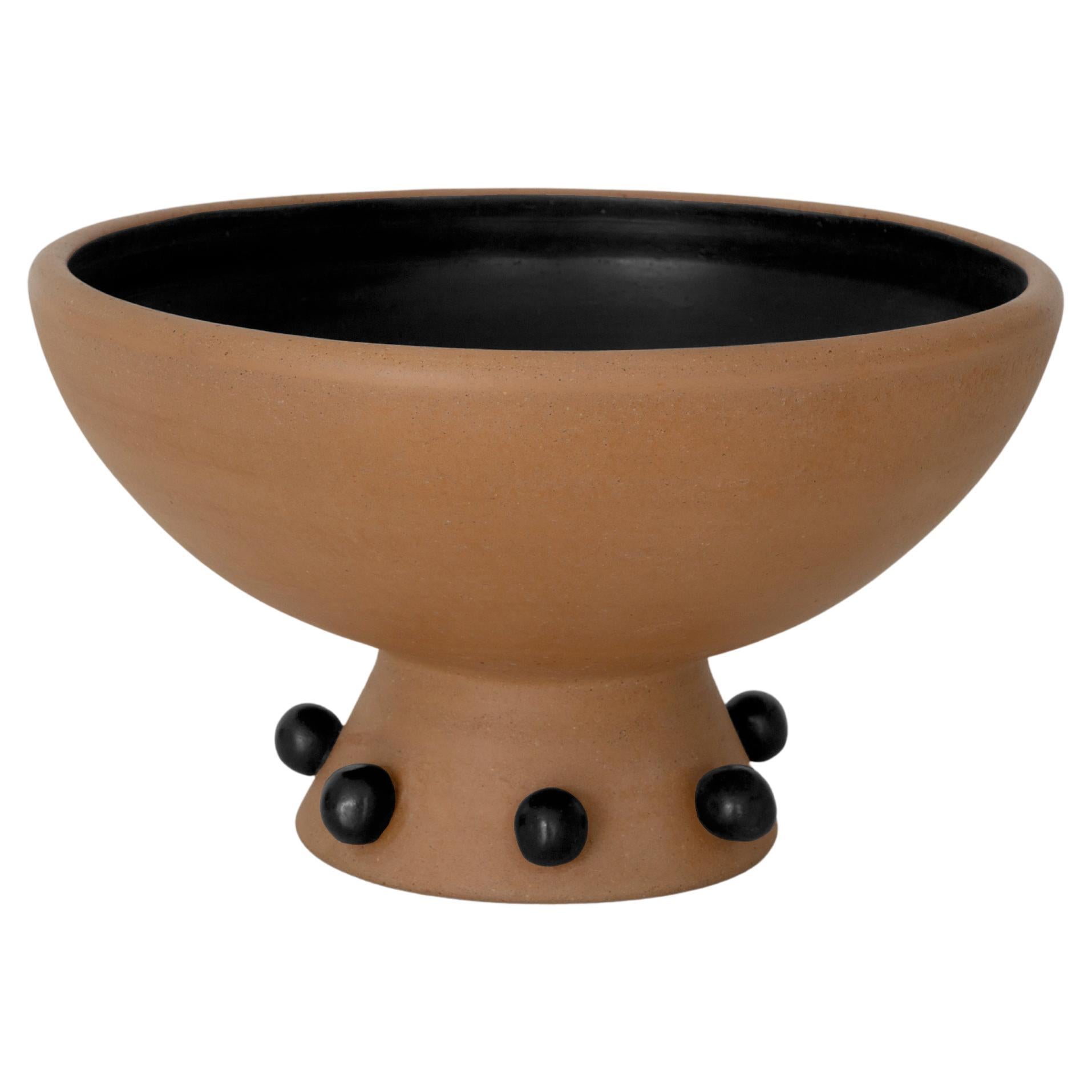 Dekorative Tonschale/Vase Danzante 01. Glatte Soft Clay Oberfläche. Von Raíz Mx im Angebot