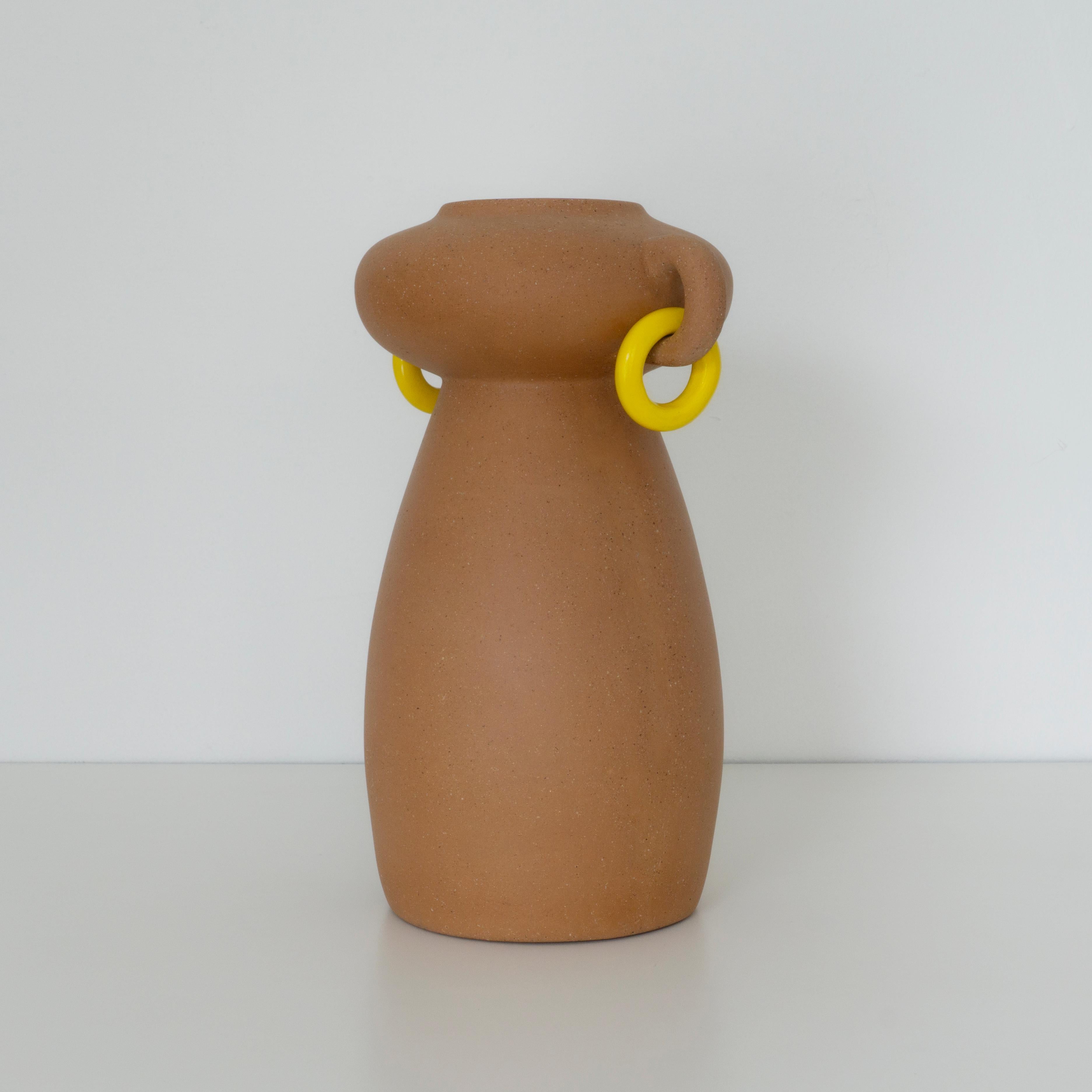 Other Decorative Clay Vase Lele María Paz. Smooth Soft Clay Finish. by Raíz Mx For Sale