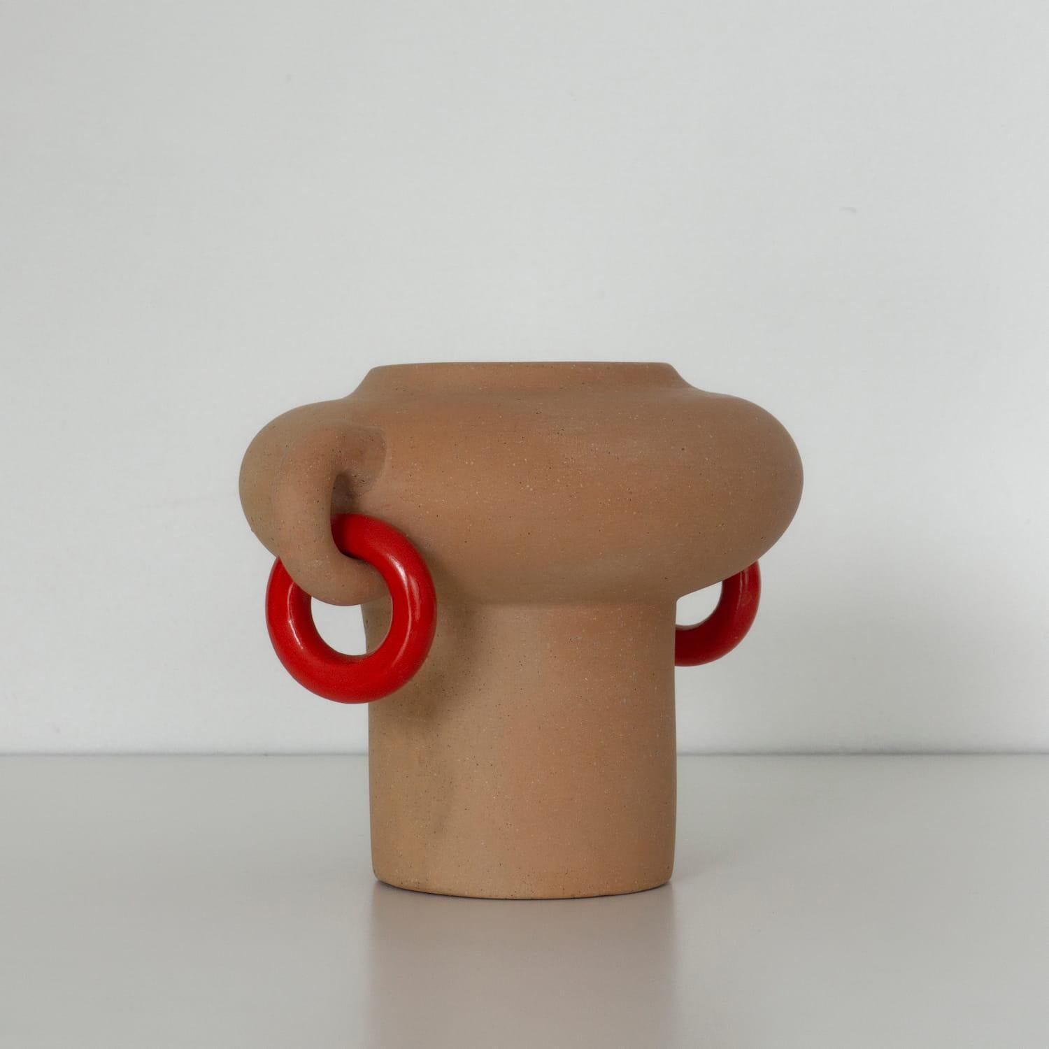 Dekorative Vase aus Ton Lele María Victoria. Glatte, weiche Tonoberfläche. von Raíz Mx im Zustand „Neu“ im Angebot in Guadalajara, MX