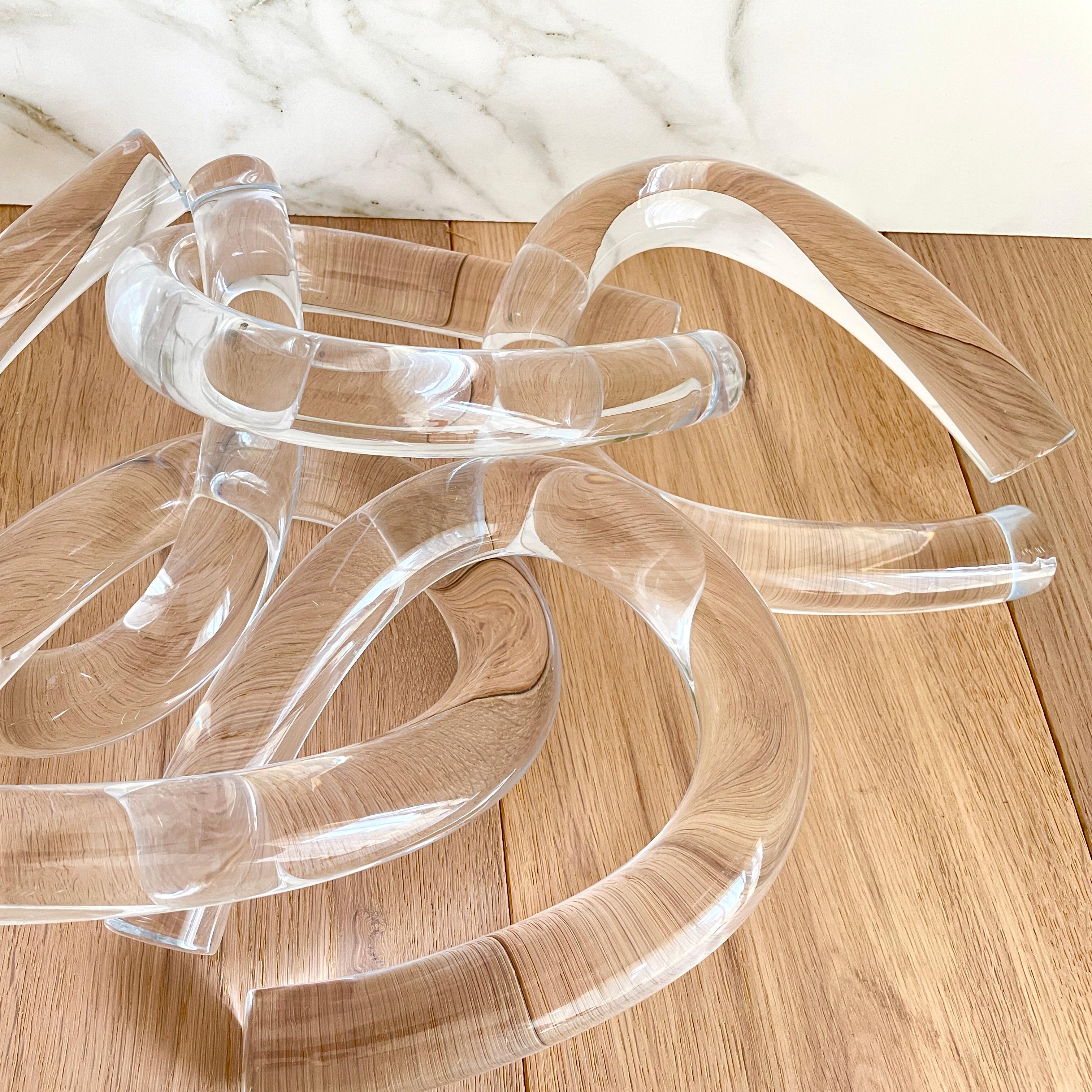 Mexican Decorative Clear Acrylic Chain Link by Paola Valle For Sale