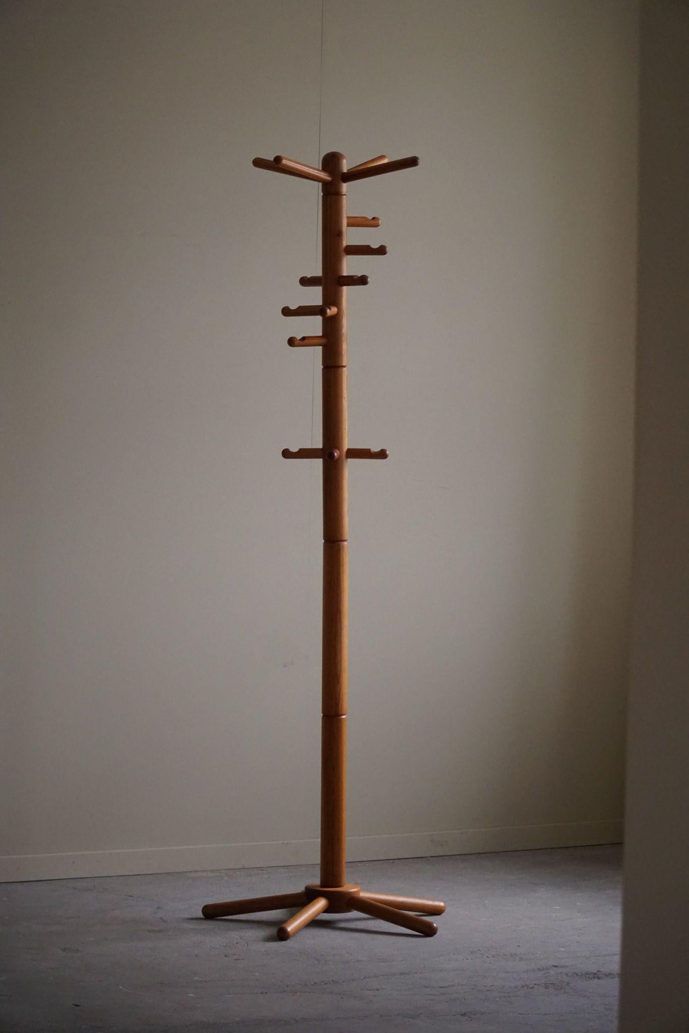 Decorative Coat Stand in Solid Pine, Danish Mid Century Modern, 1970s For Sale 5
