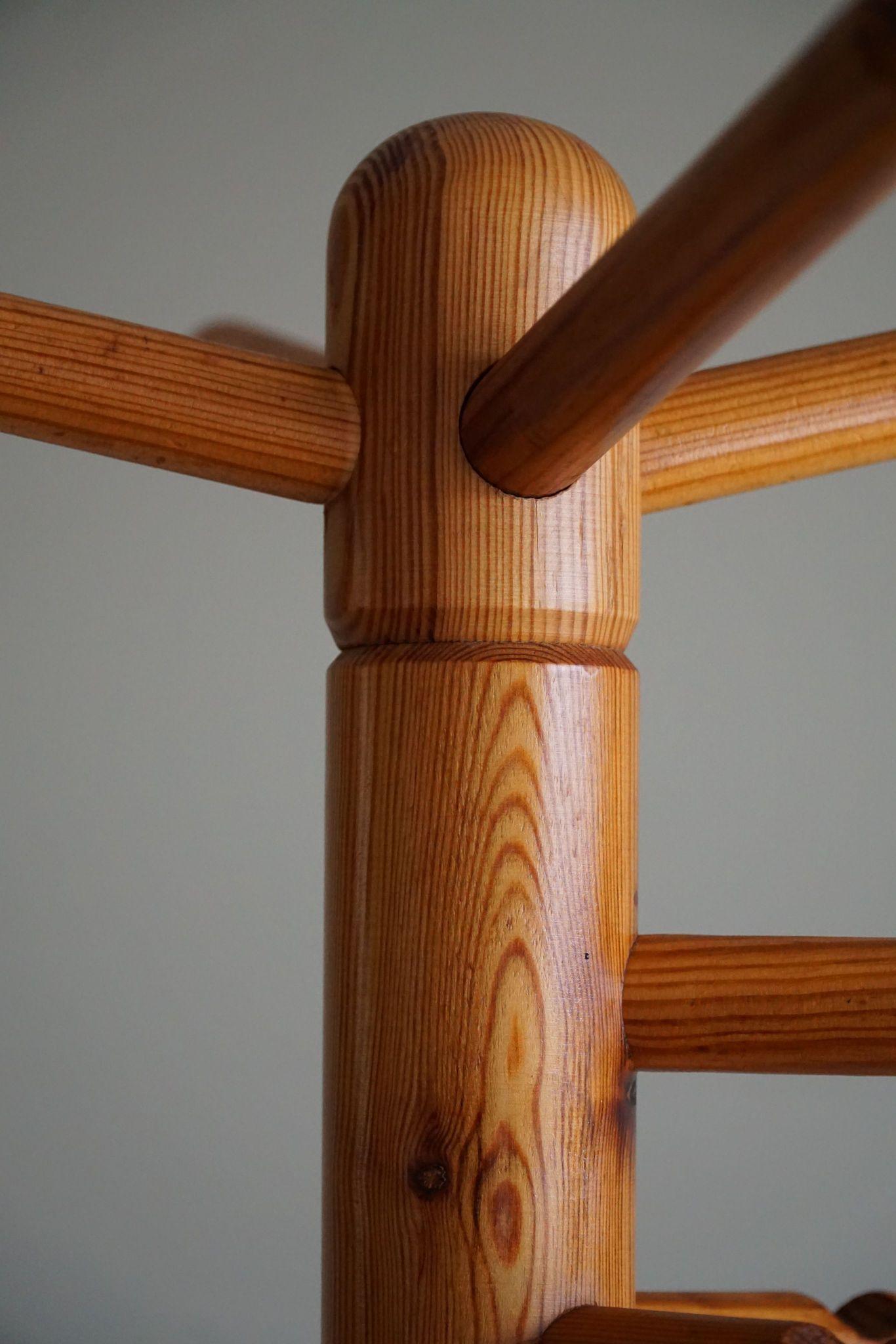 Decorative Coat Stand in Solid Pine, Danish Mid Century Modern, 1970s For Sale 7