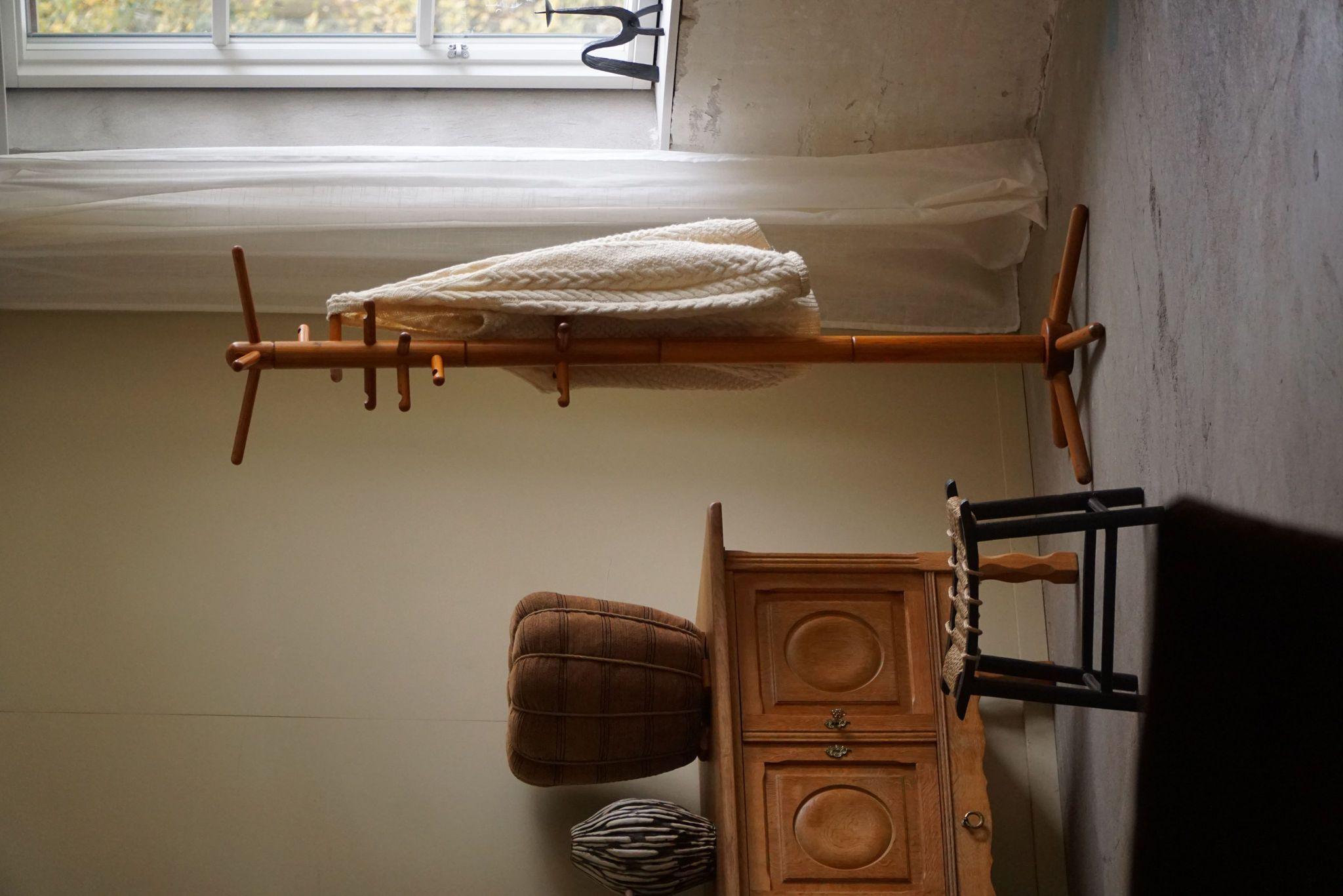 Decorative Coat Stand in Solid Pine, Danish Mid Century Modern, 1970s For Sale 4