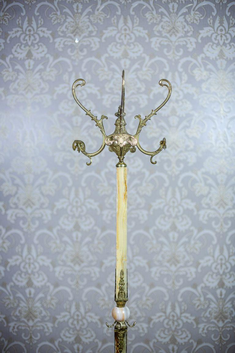 Belgian Decorative Coat Stand with Onyx, circa the 1970s-1980s
