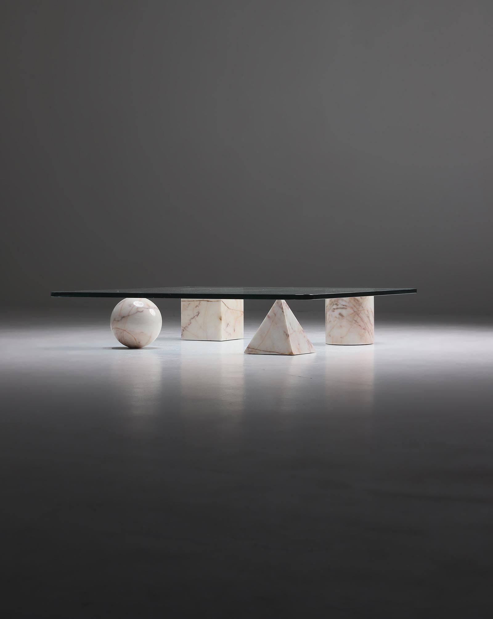 Late 20th Century Decorative Coffee Table by Lella and Massimo Vignelli, Designed in the 1970s