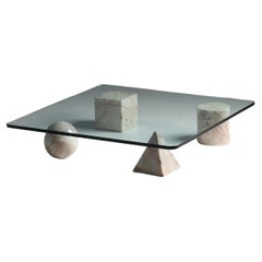 Vintage Decorative Coffee Table by Lella and Massimo Vignelli, Designed in the 1970s