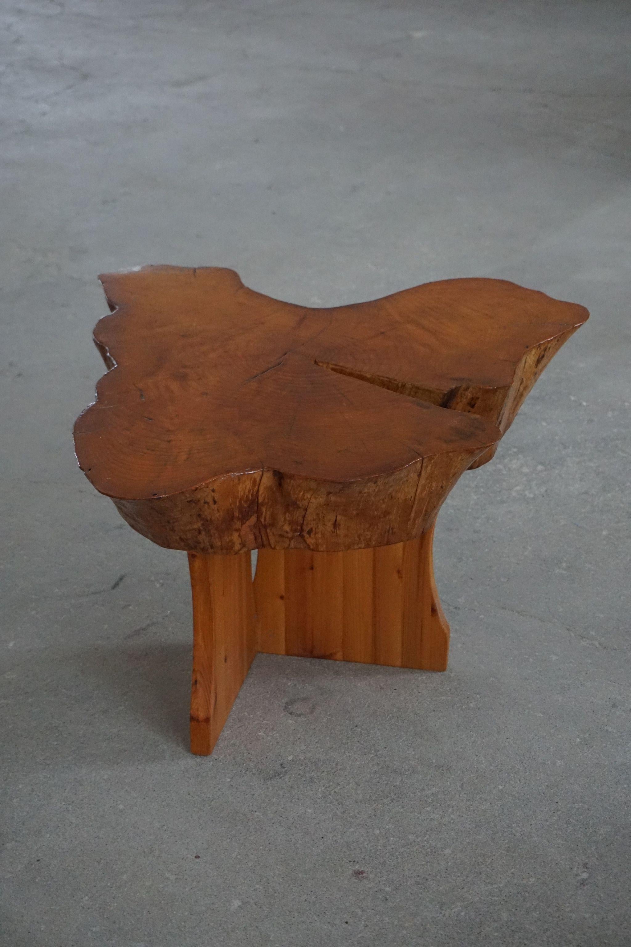 Decorative Coffee Table in Burl Wood, in the Style of George Nakashima, 1960s 2