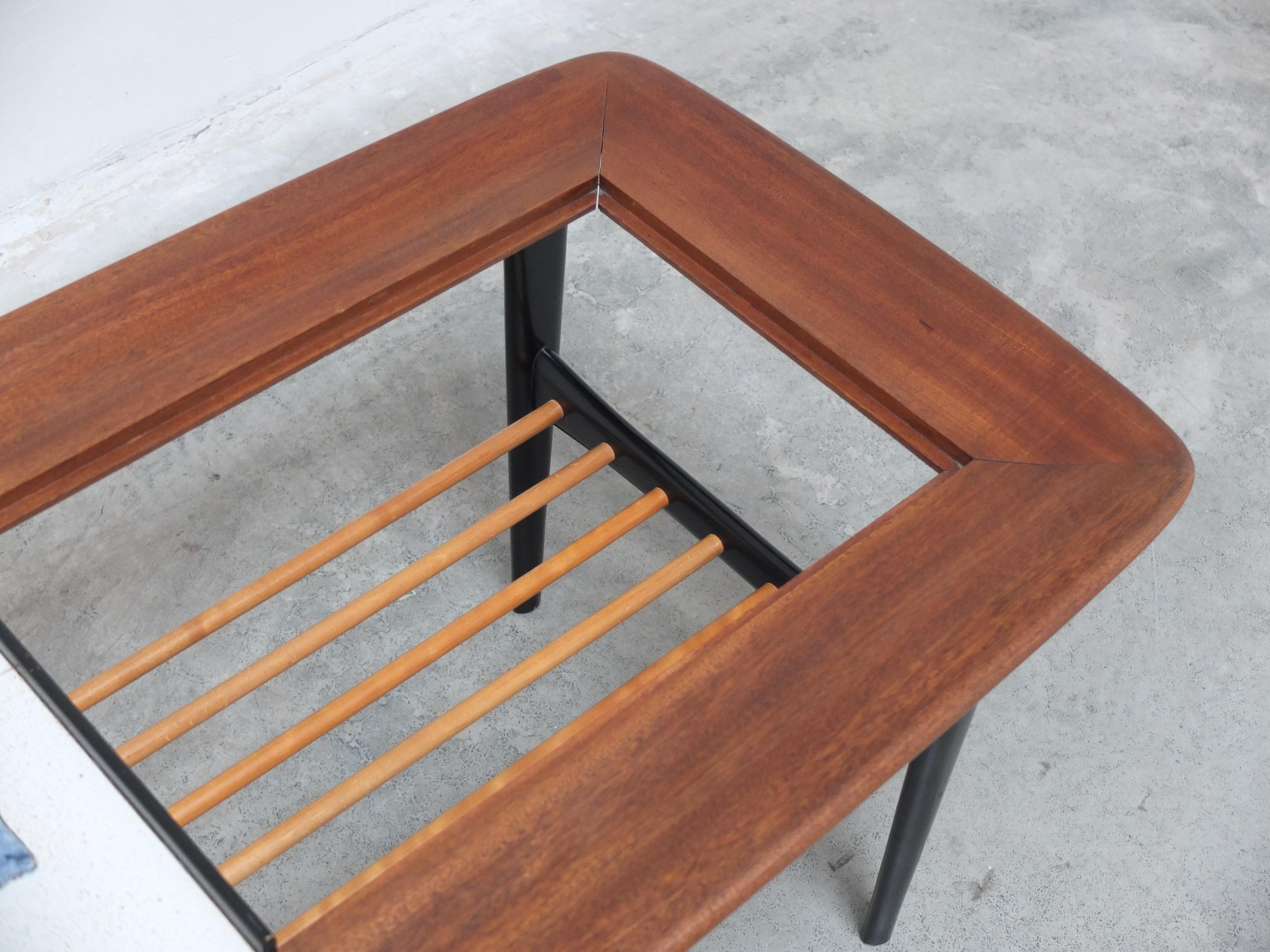 Decorative Coffee Table with Bar by Alfred Hendrickx for Belform, 1957 For Sale 4