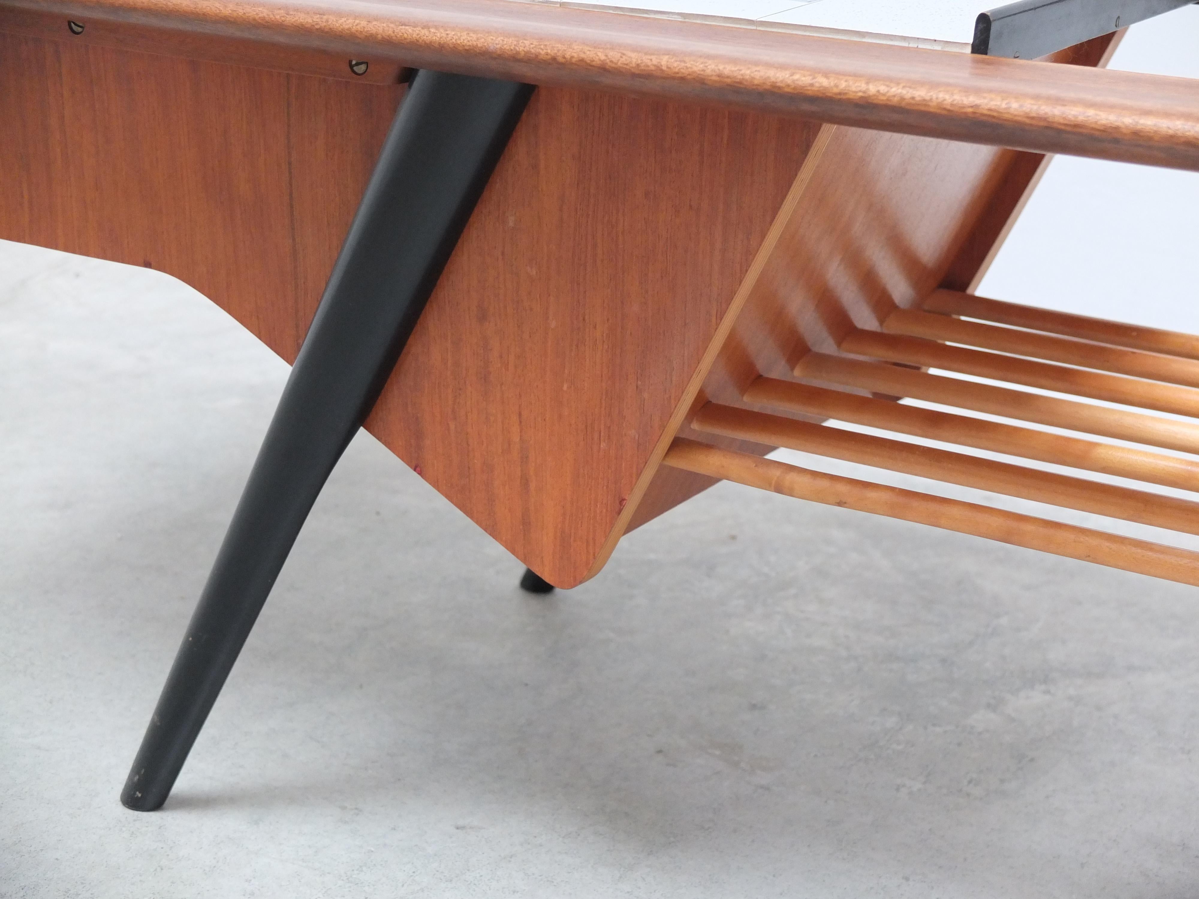 Decorative Coffee Table with Bar by Alfred Hendrickx for Belform, 1957 For Sale 5