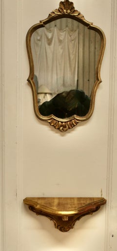 Decorative Console Mirror with Shelf Under