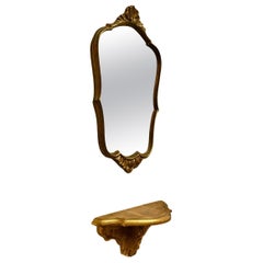 Decorative Console Mirror with Shelf Under