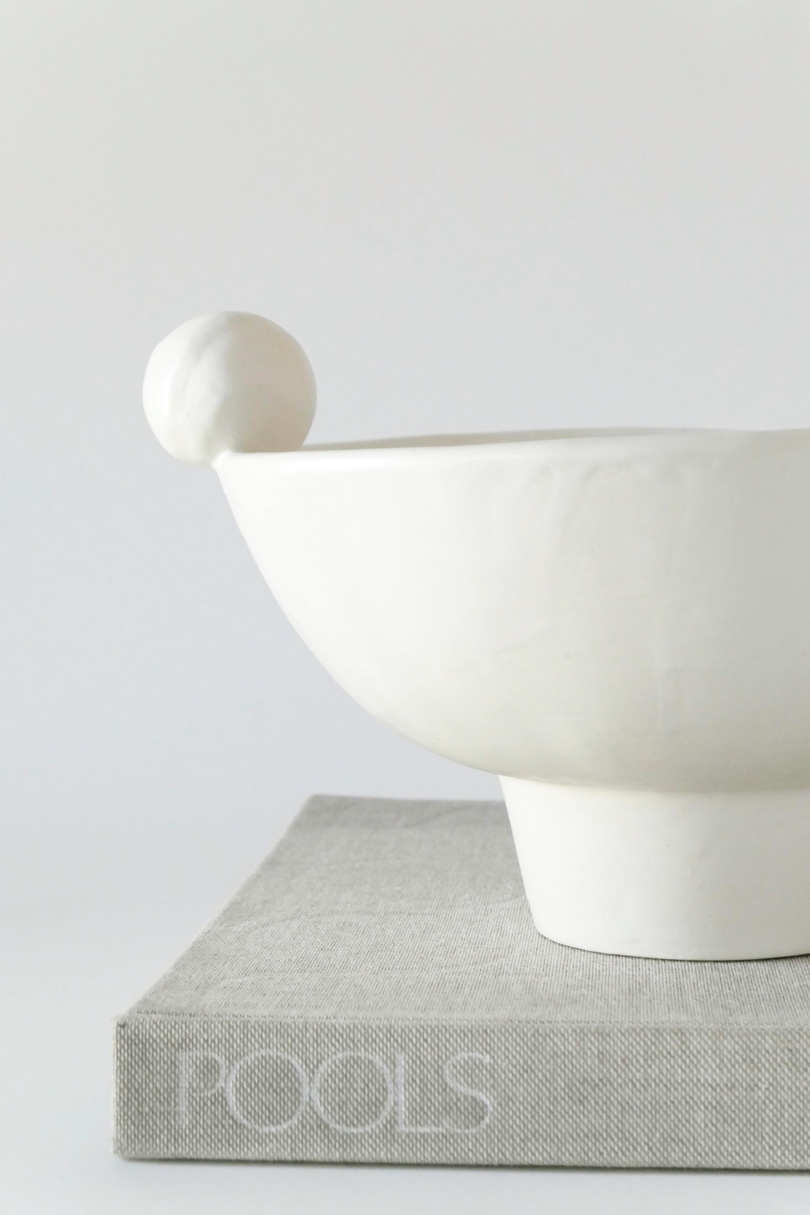 Modern Decorative Contemporary Footed Handmade Ceramic Bowl