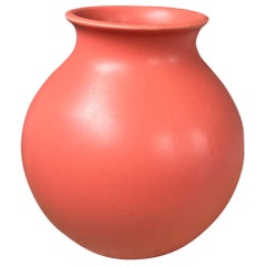 Maceta Decorativa Contemporánea de Cerámica Rosa Melocotón