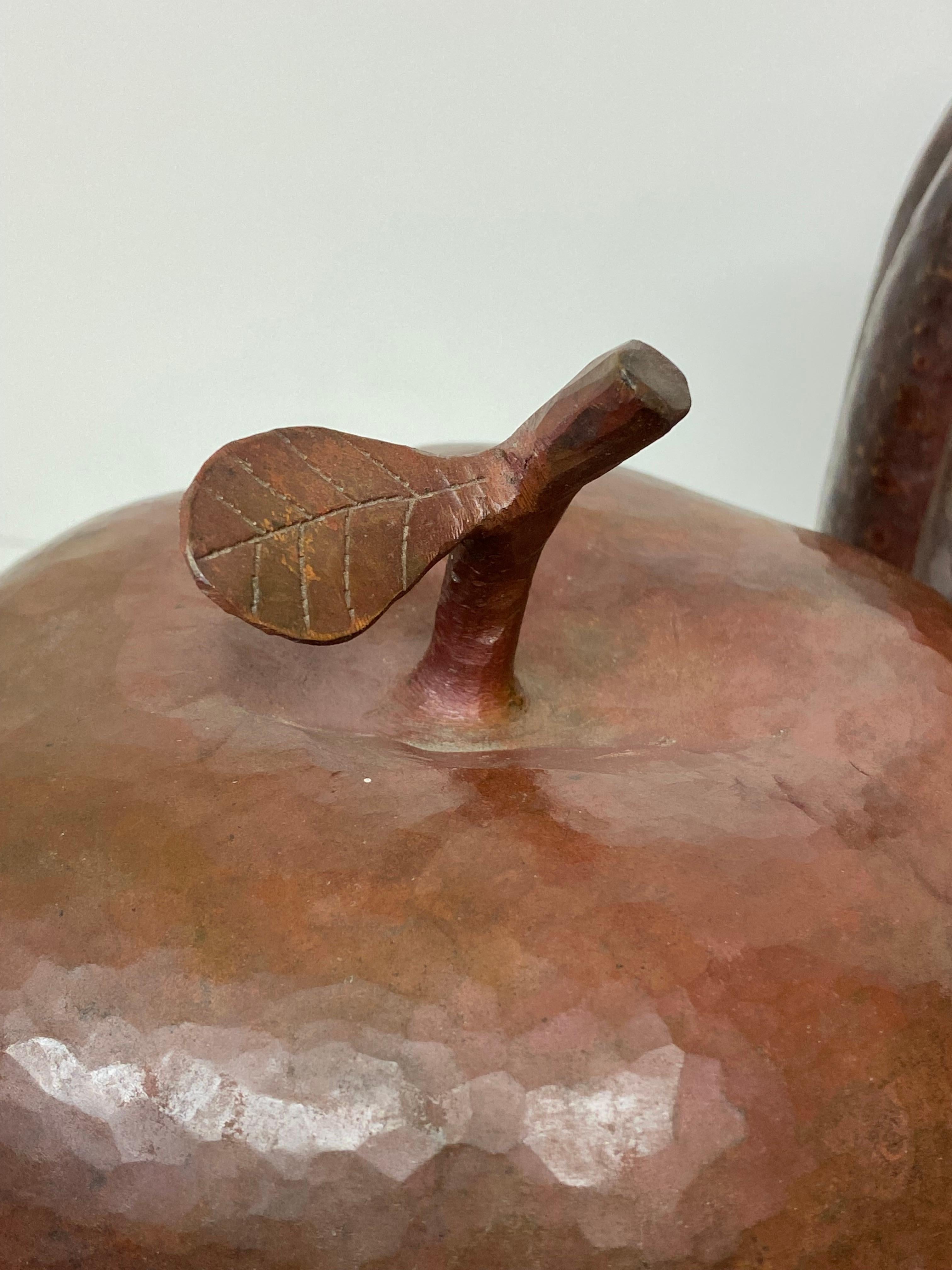 Decorative Copper Apple Pear Pumpkin Sculpture For Sale 4