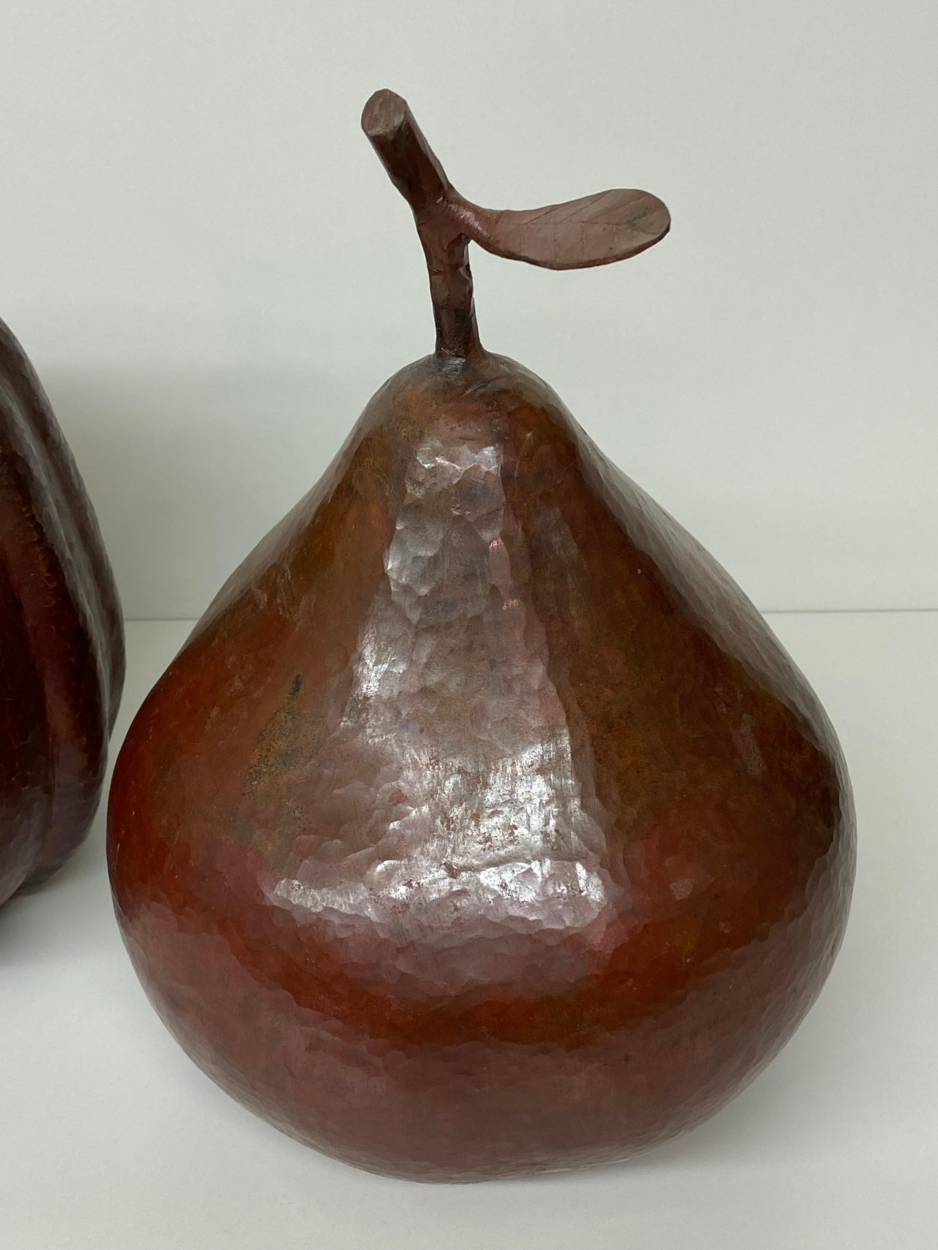 Decorative Copper Apple Pear Pumpkin Sculpture For Sale 1