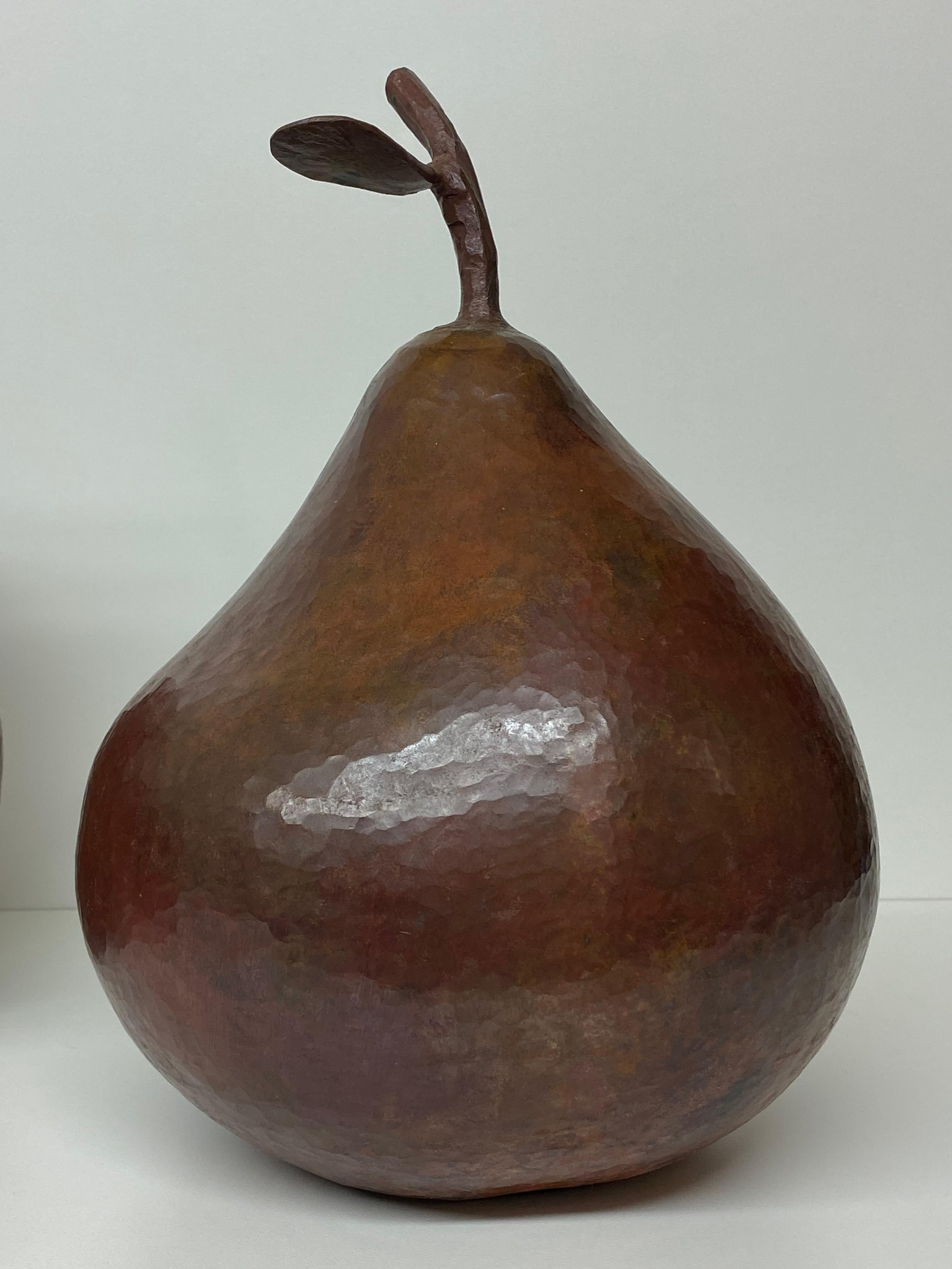 Decorative Copper Apple Pear Pumpkin Sculpture For Sale 2