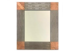 Miroir décoratif en cuivre et acier