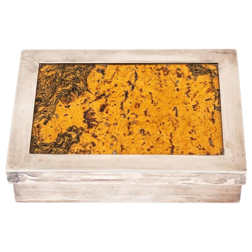 Decorative Cork Lined Box by R Debladis Paris For Sale