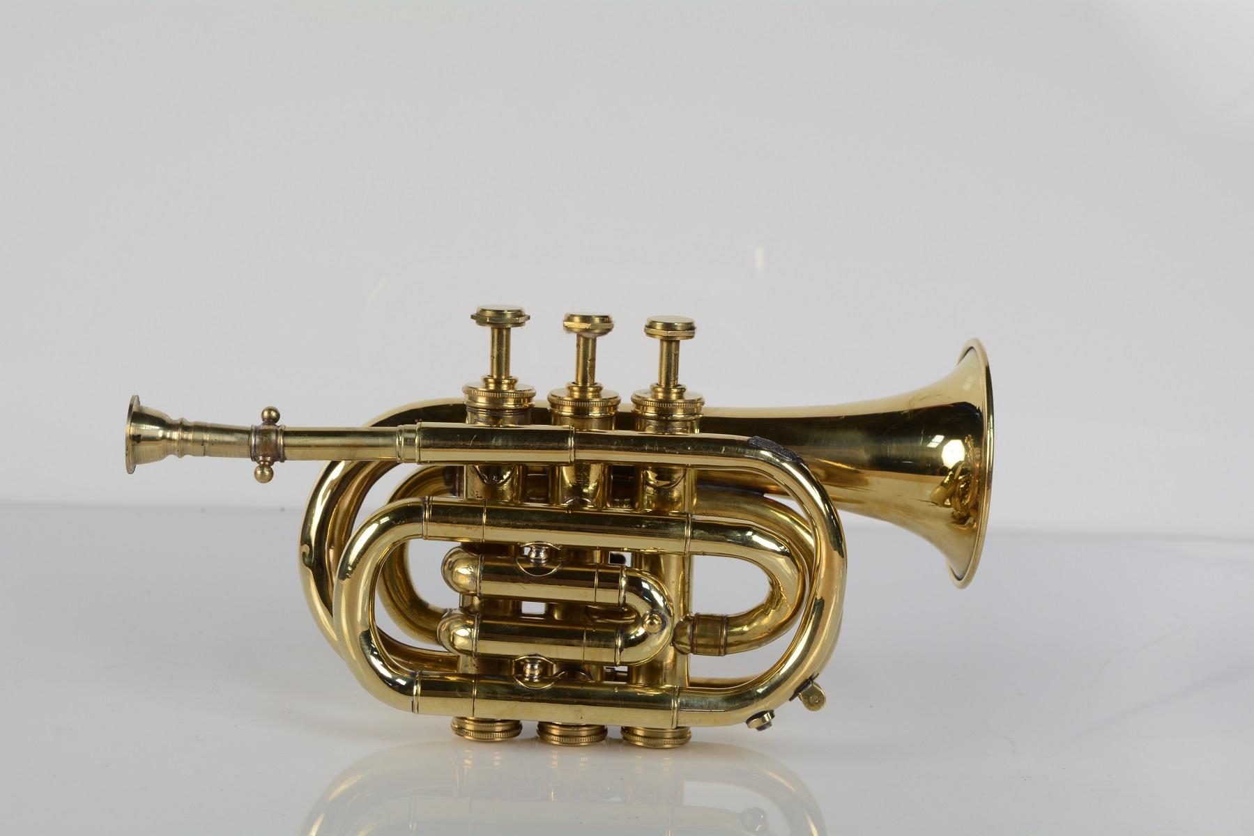 European Decorative Cornet Brass For Sale