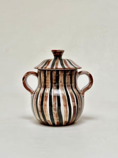 Vaso decorativo coperto, Robert Picault, Vallauris AM. C.C. 1950