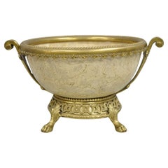 Decorative Crafts Inc. Centre de table en bronze de style victorien français Coupe à fruits
