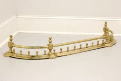 DECORATIVE CRAFTS Lacquered Brass Traditional Fireplace Fender - A