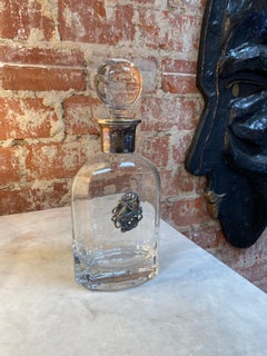 Decorative Crystal and Silver Bottle, 1950s