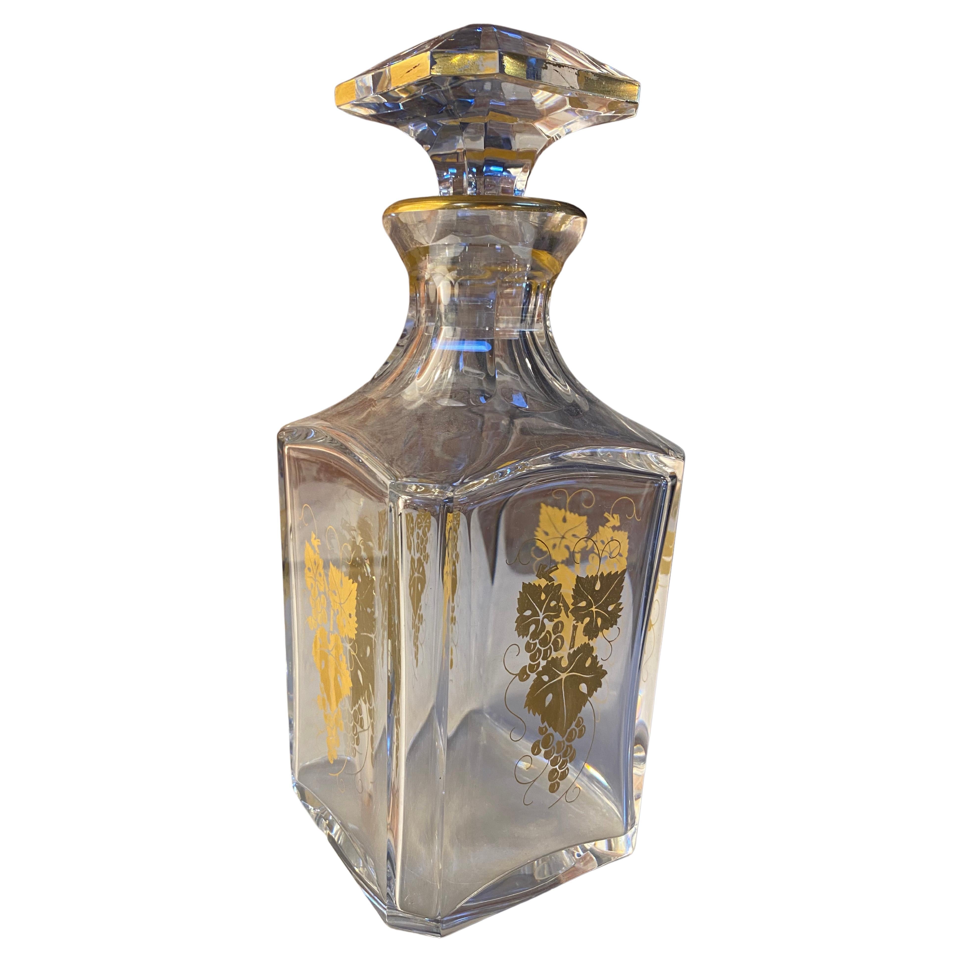 Bottiglia di cristallo decorativa 1950
