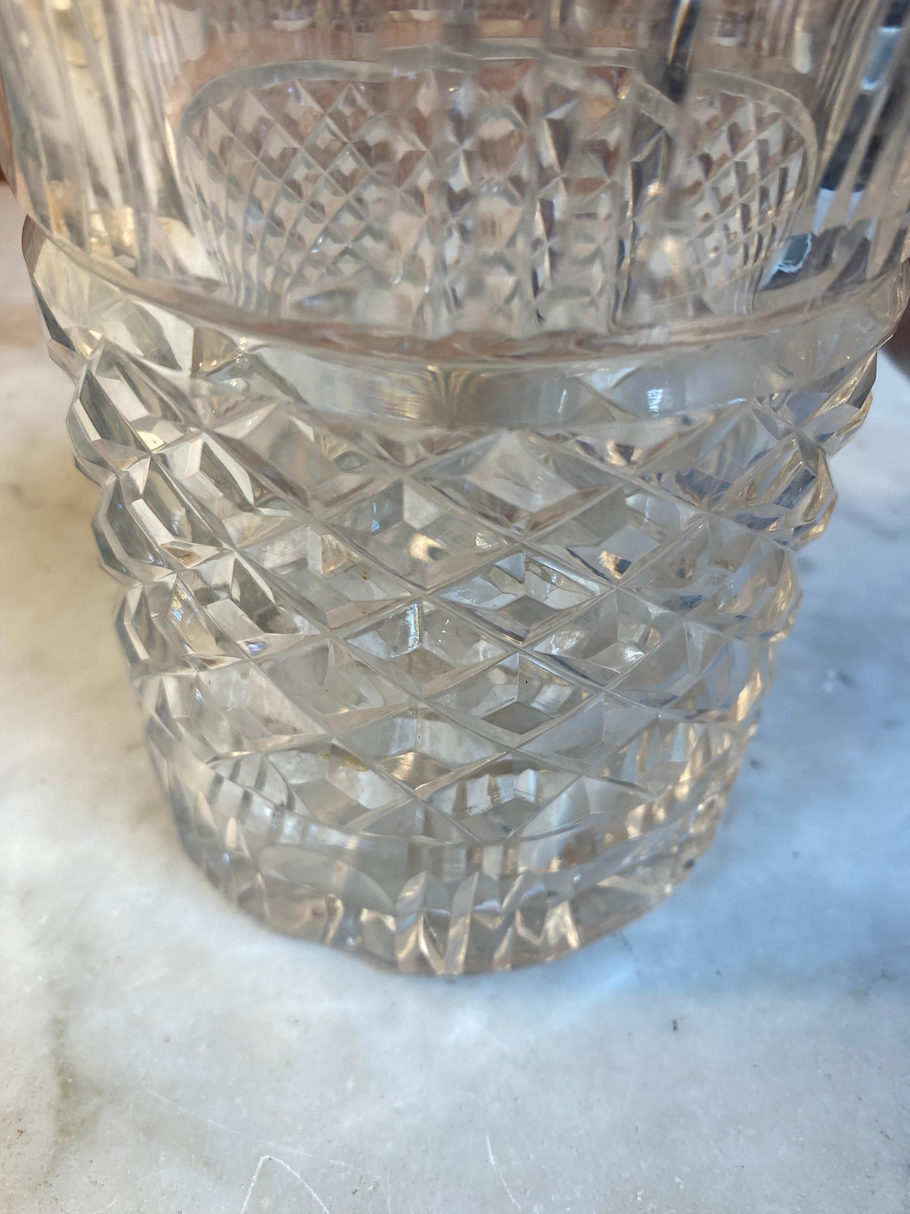 Mid-Century Modern Decorative Crystal Bottle Made in Italy, 1950s For Sale