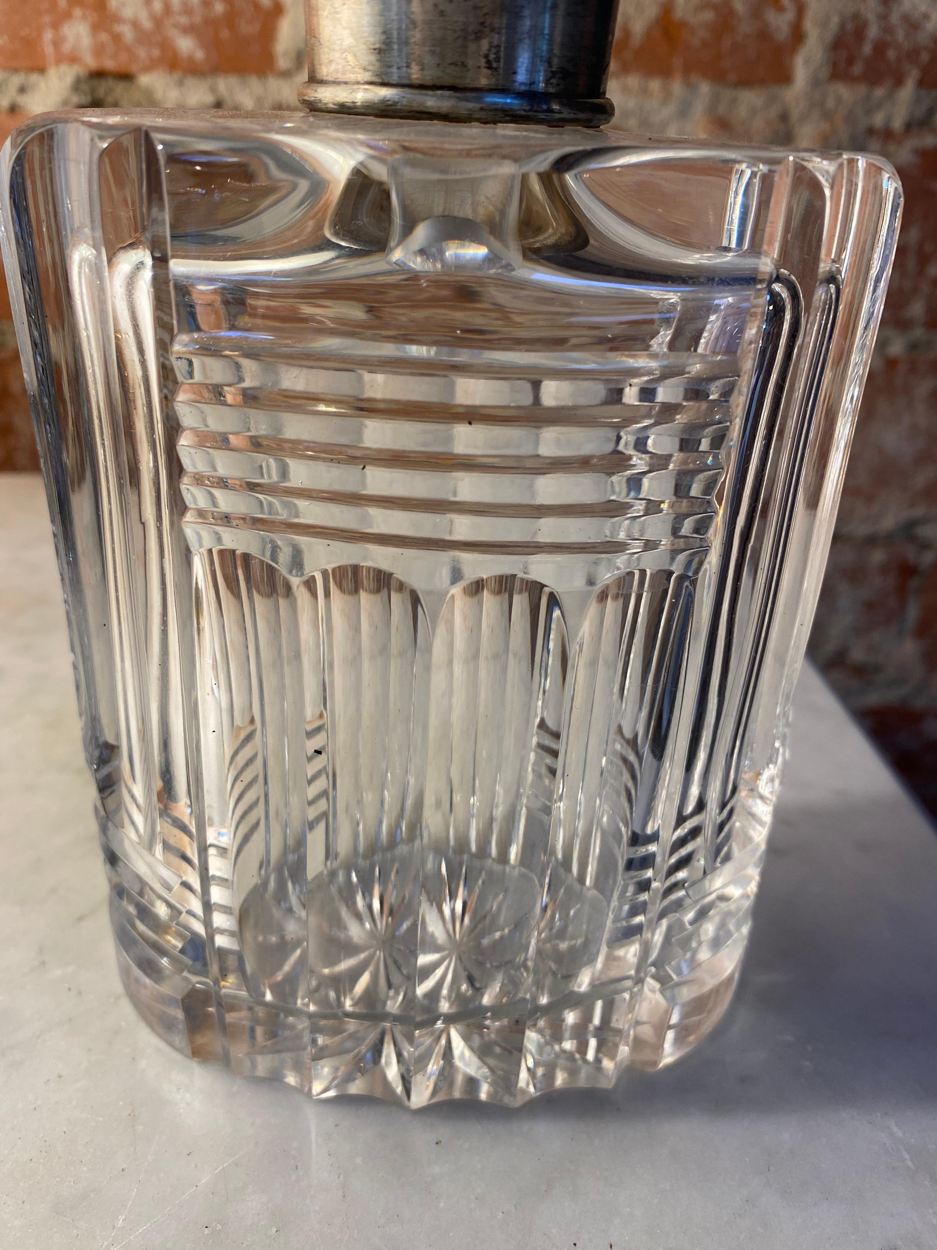 Mid-Century Modern Decorative Crystal Italian Decanter / Bottle 1960s