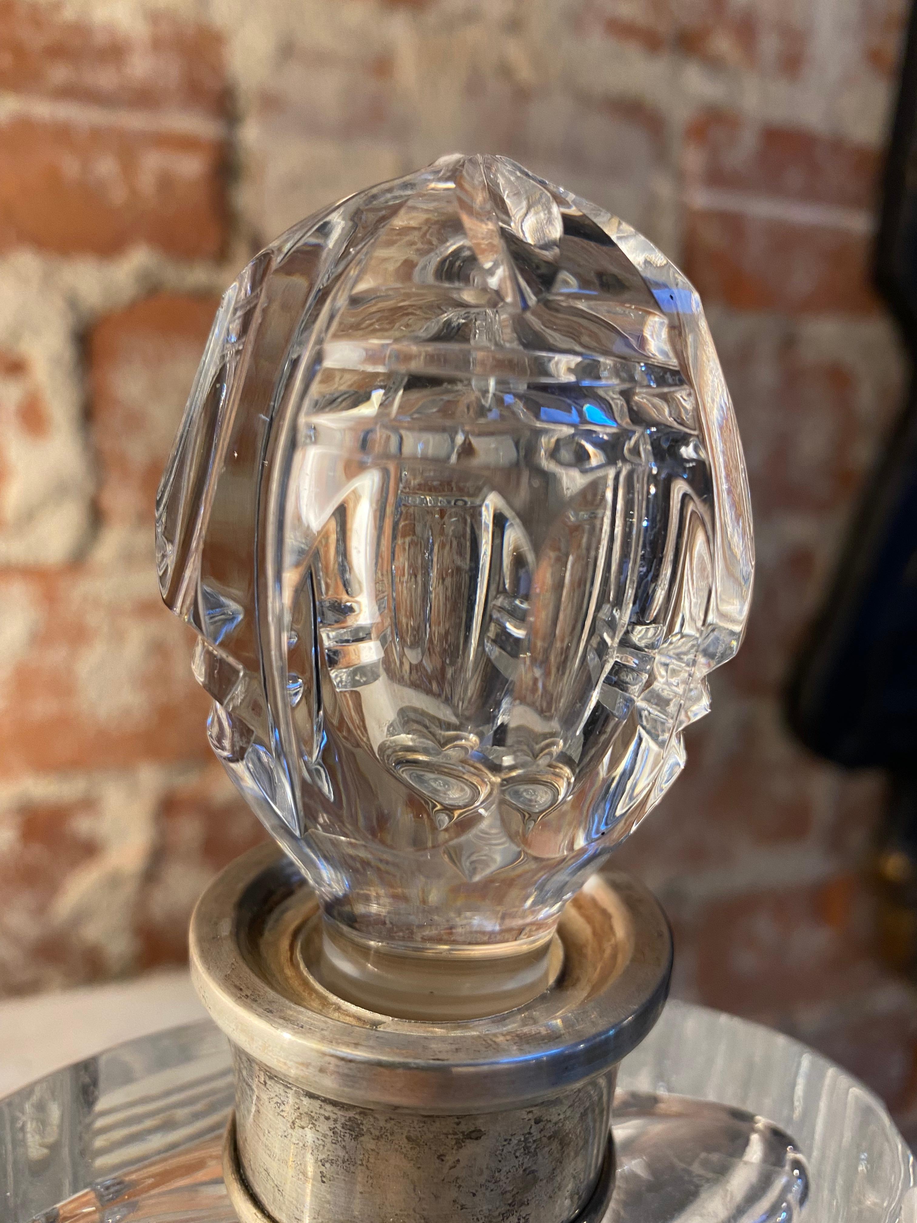Decorative Crystal Italian Decanter / Bottle 1960s In Good Condition In Los Angeles, CA
