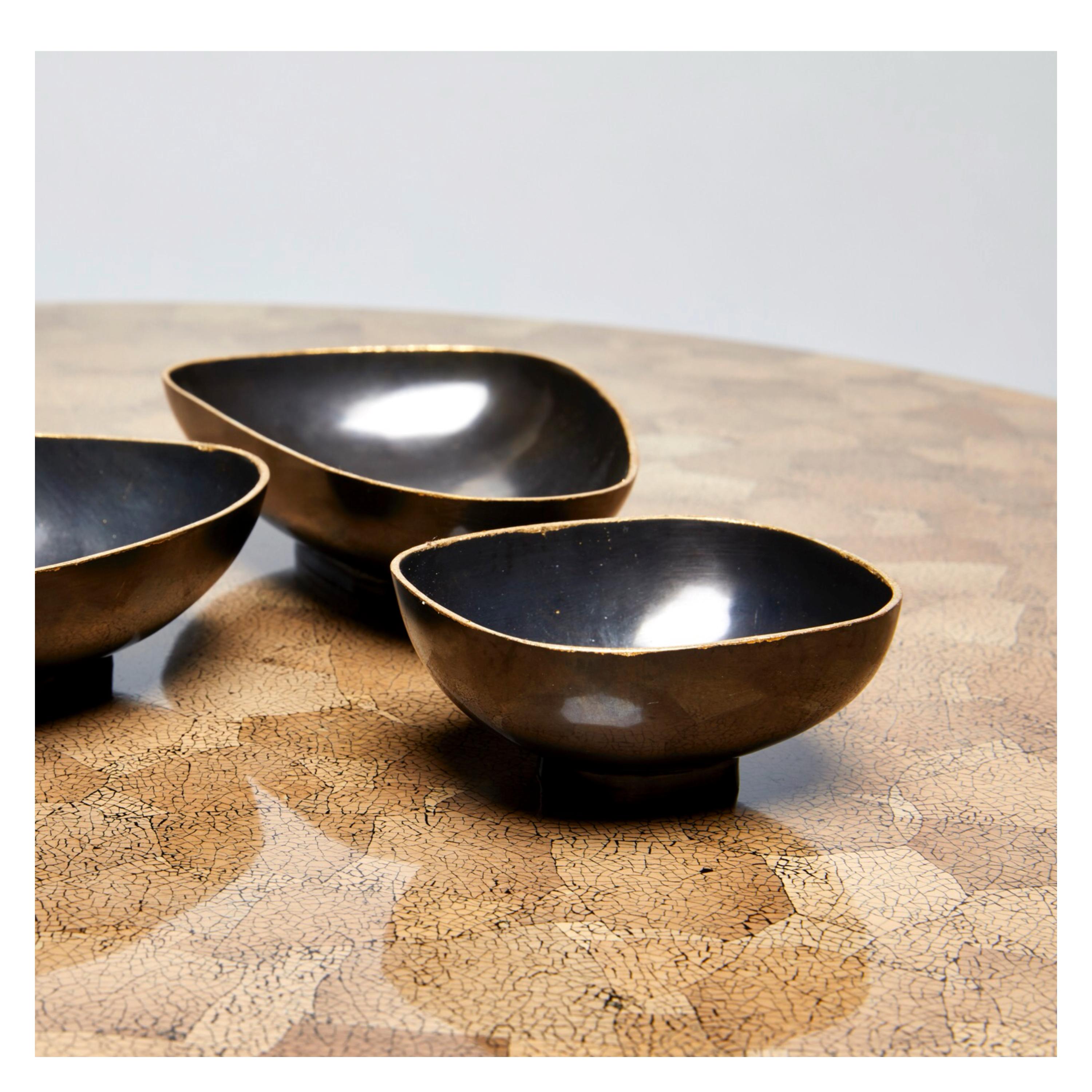 Minimalist Decorative Cups, PEBBLES, Bronze and Gold by Reda Amalou Design, 2016 For Sale