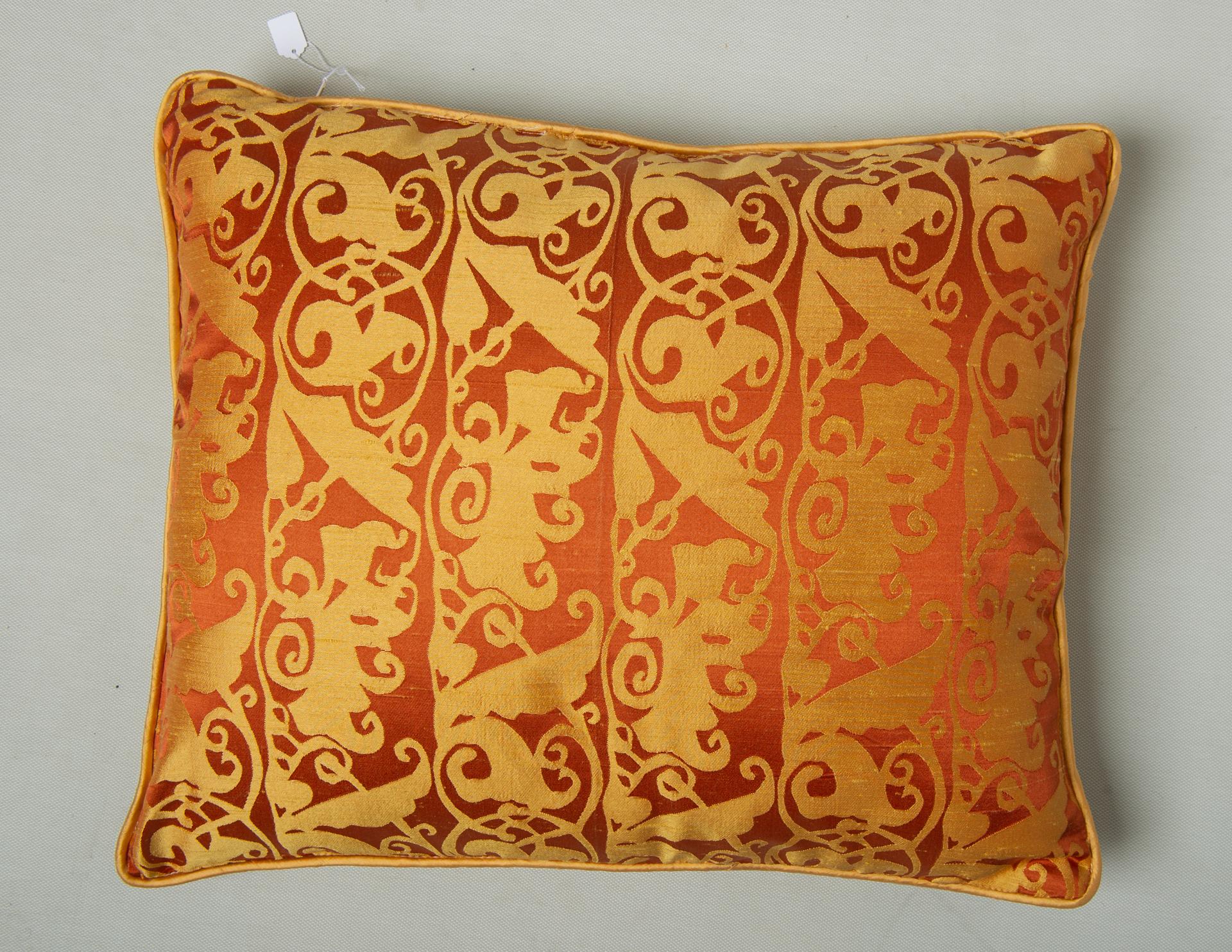 Silk Only One Decorative Red  Pillow For Sale