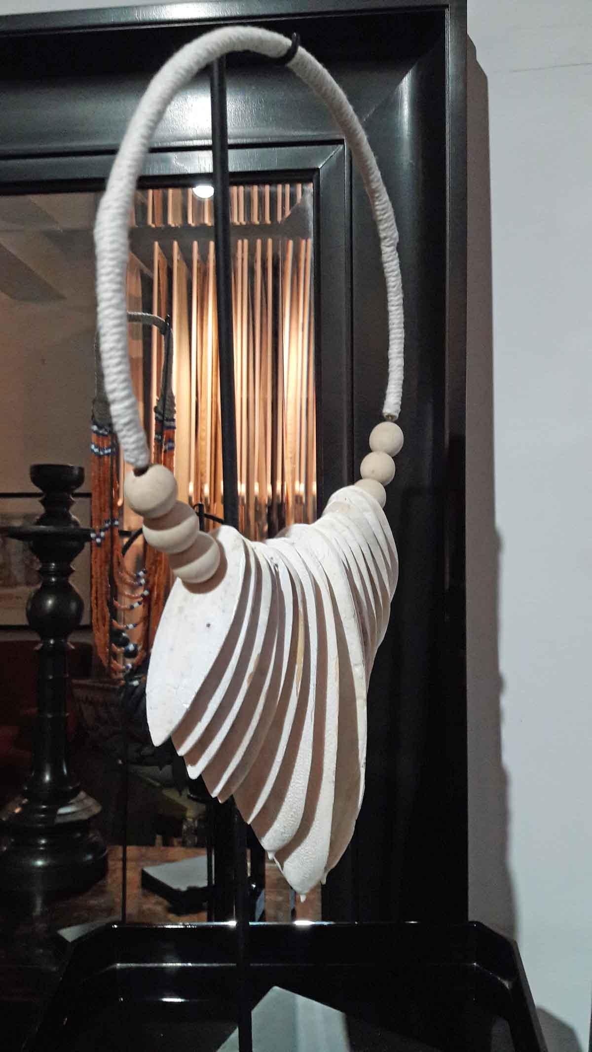Contemporary  Decorative Cuttlebone Necklace from Bali