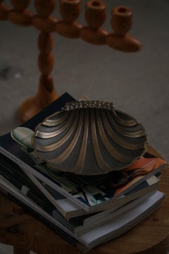 Decorative Danish Art Deco Bronze Shell Bowl, 1930–1940s