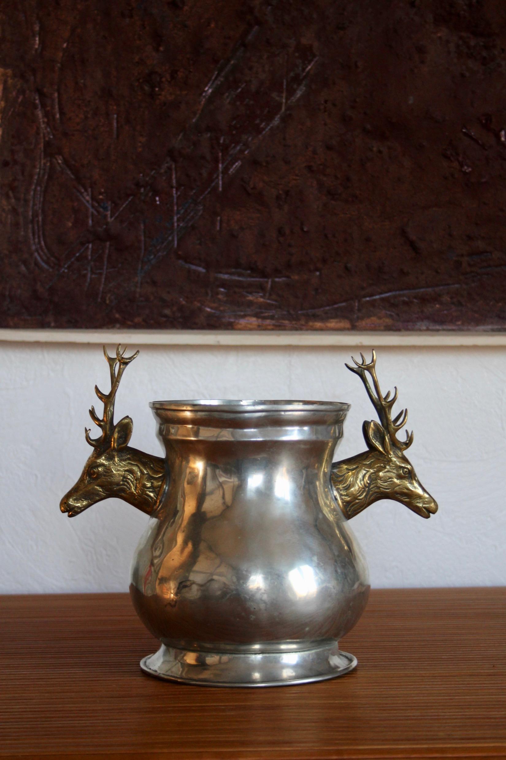 Cubo decorativo para champán De Campos finales del siglo XX en venta