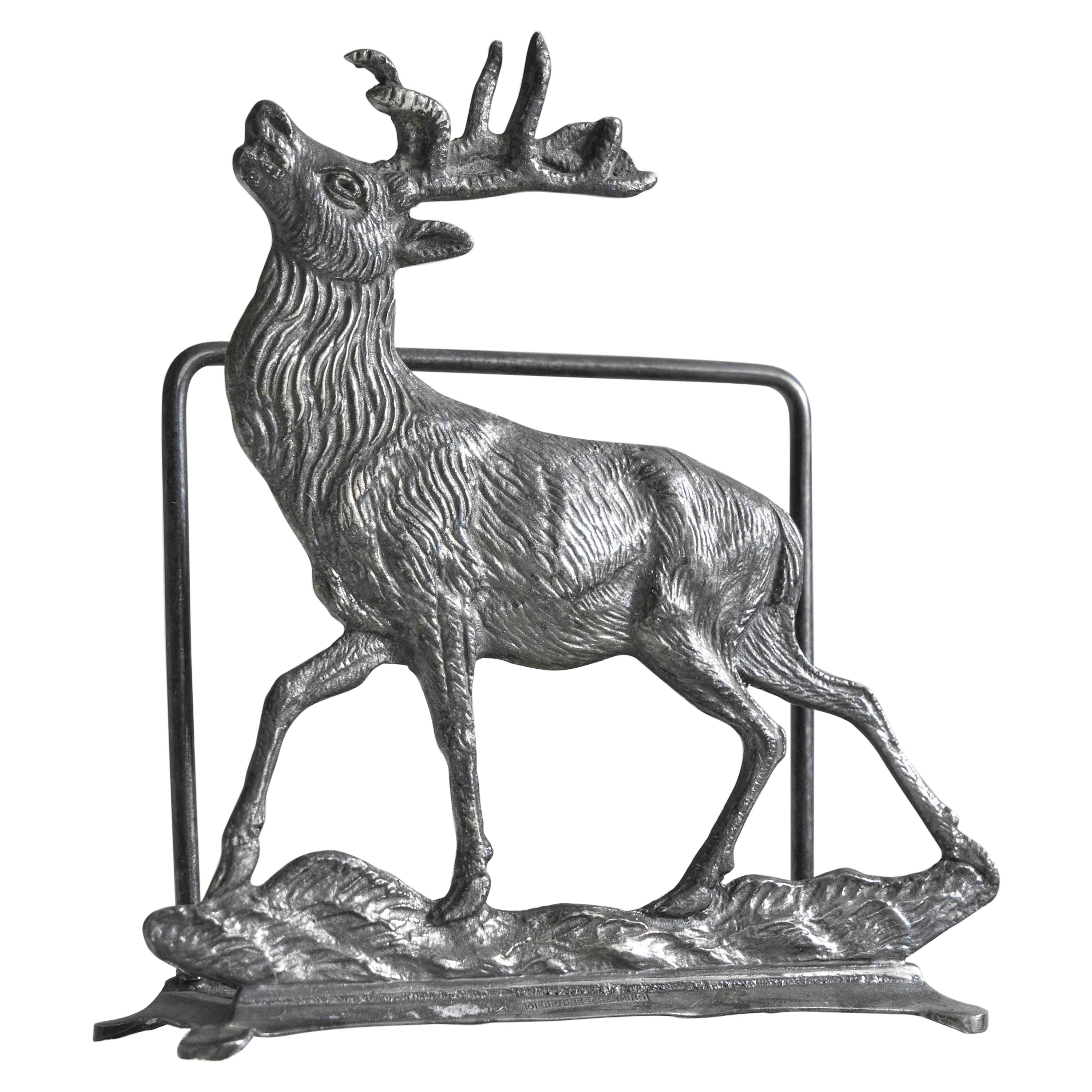 Decorative 'Deer' Napkin Holder 1930s For Sale