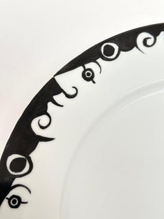 Decorative Dish by Roger Capron, Limoges Porcelain, 29.3 cm, 1992