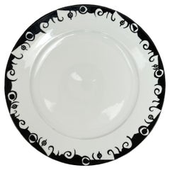 Decorative Dish by Roger Capron, Limoges Porcelain, 29.3 cm, 1992